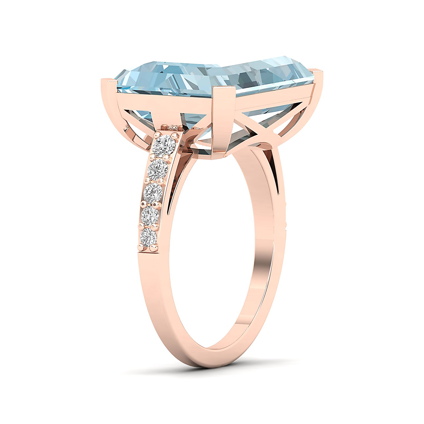 The Subtle Single Stone Aquamarine Ring