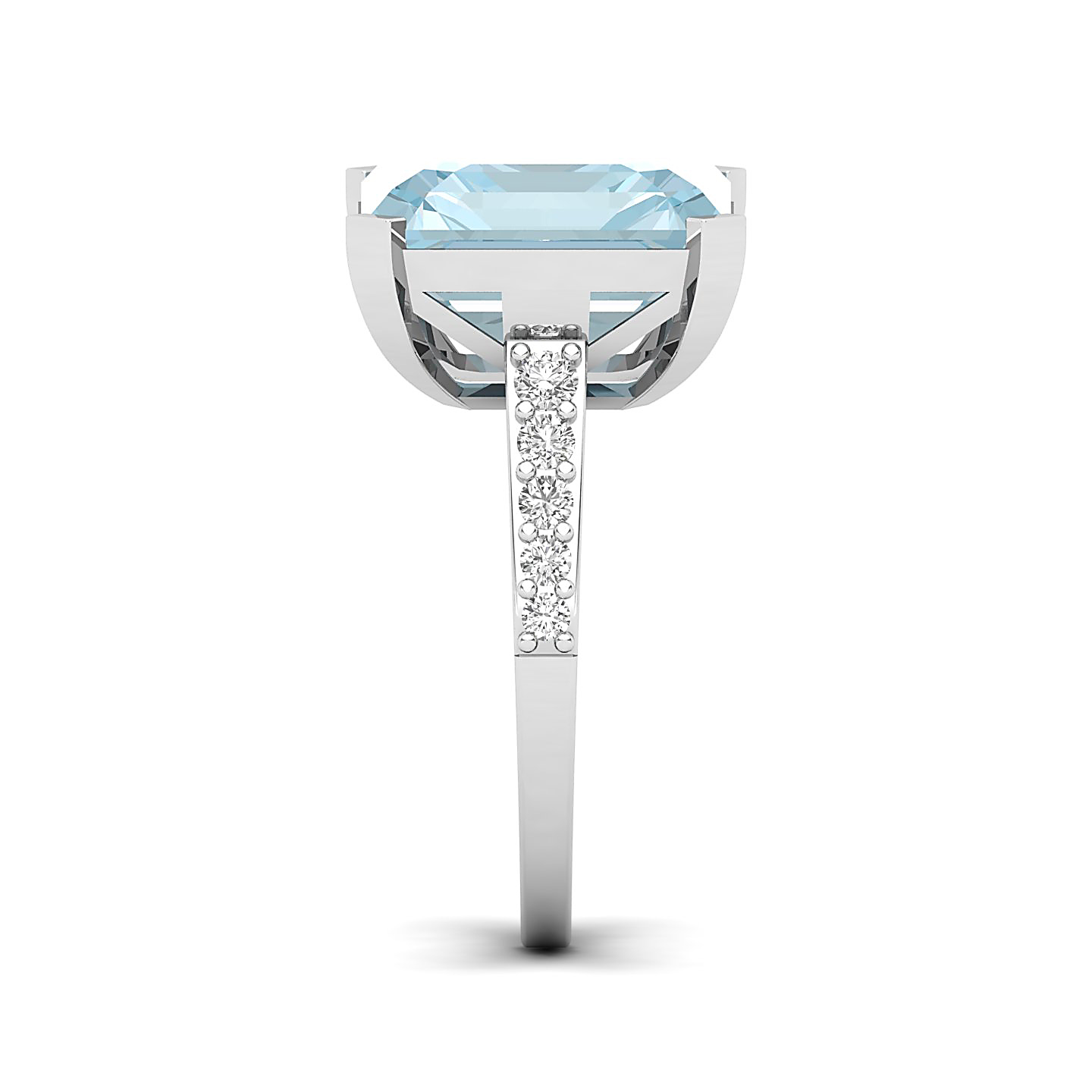 The Subtle Single Stone Aquamarine Ring