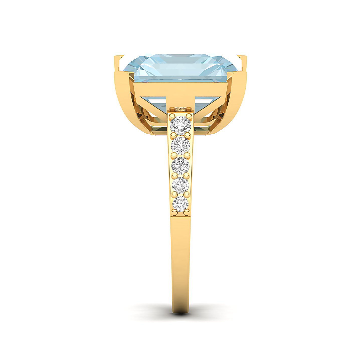 The Subtle Single Stone Aquamarine Ring