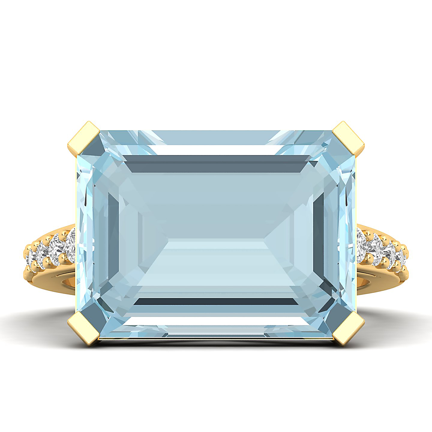 The Subtle Single Stone Aquamarine Ring