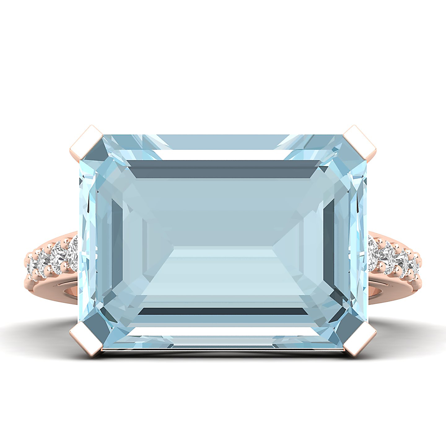 The Subtle Single Stone Aquamarine Ring