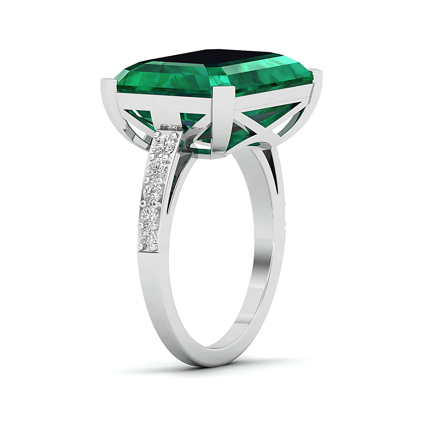 The Subtle Single Stone Emerald Ring