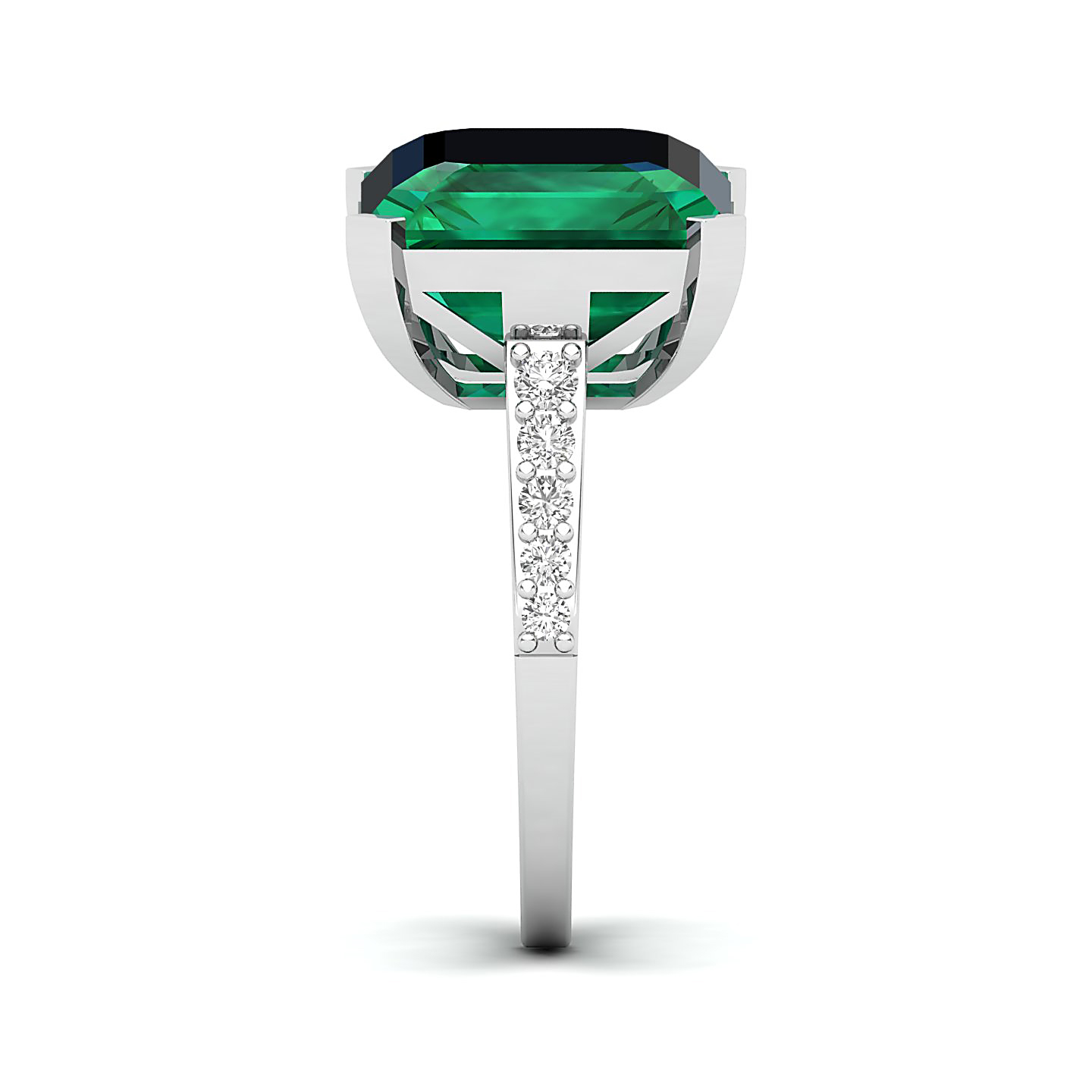 The Subtle Single Stone Emerald Ring