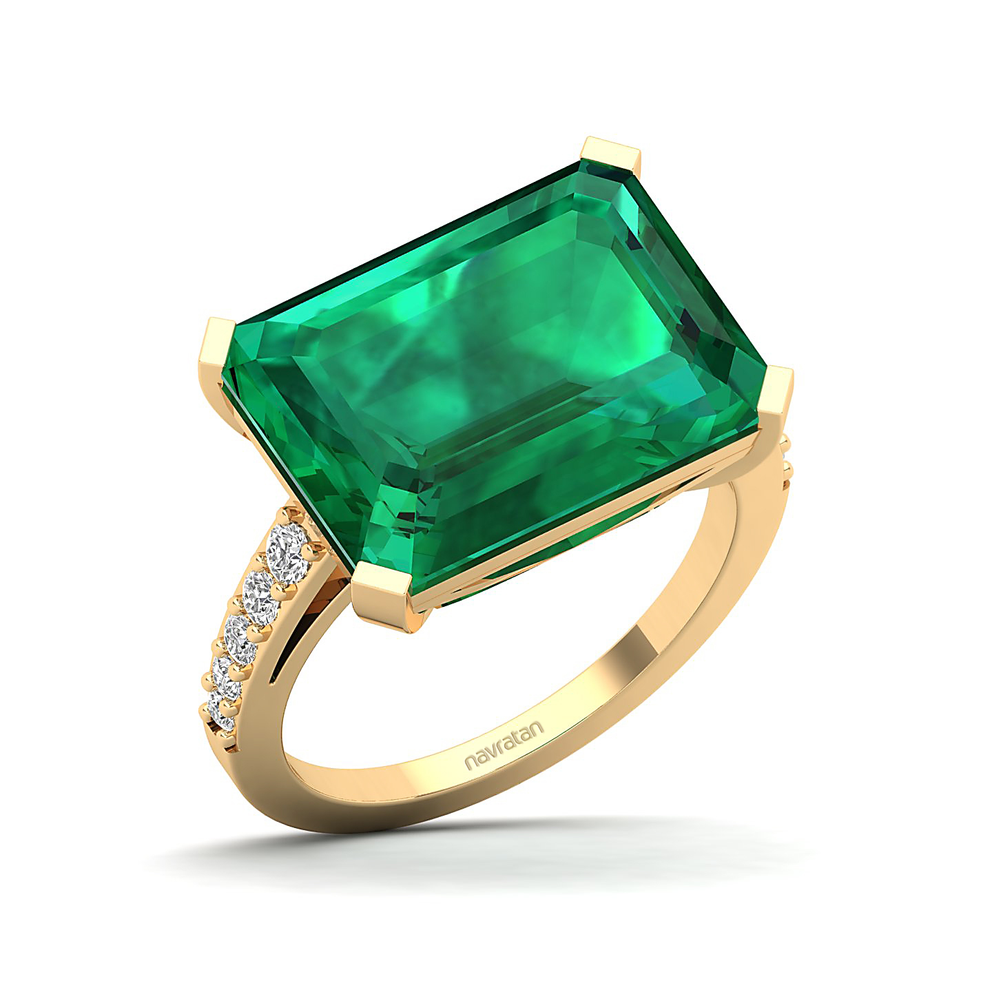 The Subtle Single Stone Emerald Ring