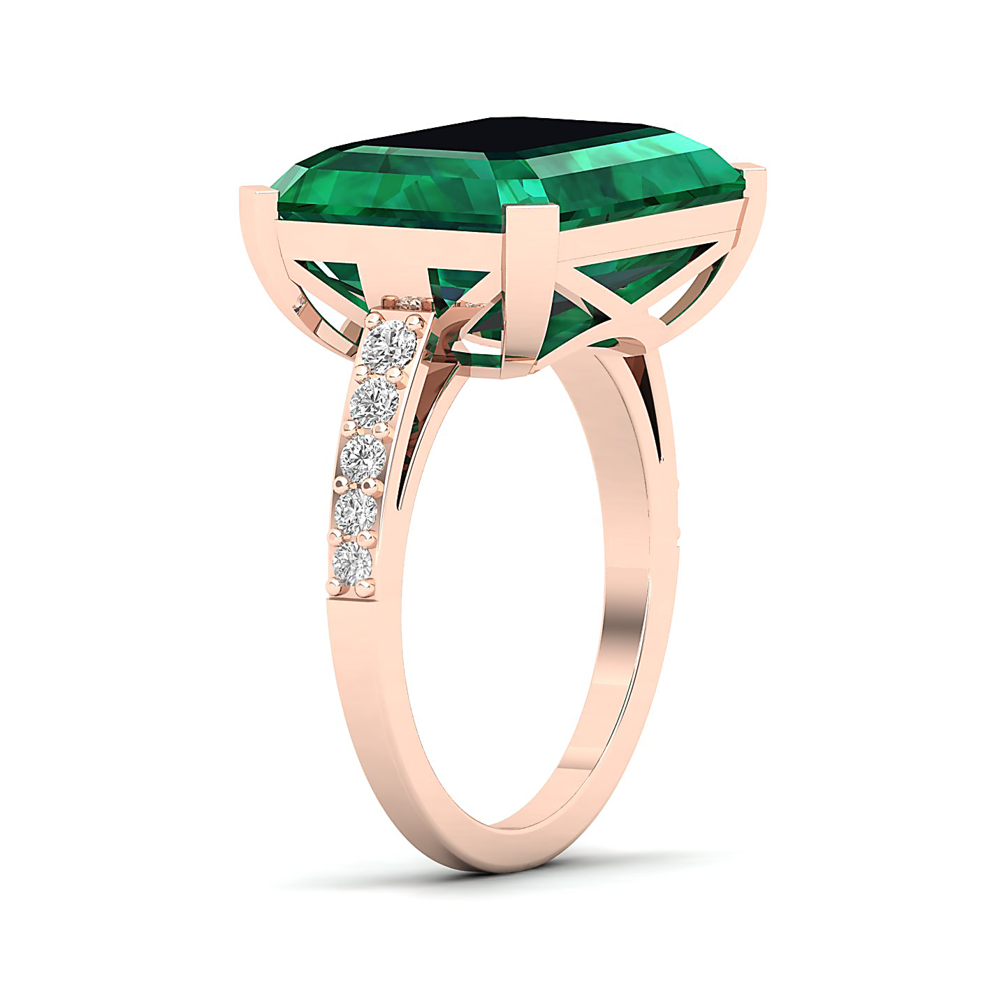 The Subtle Single Stone Emerald Ring