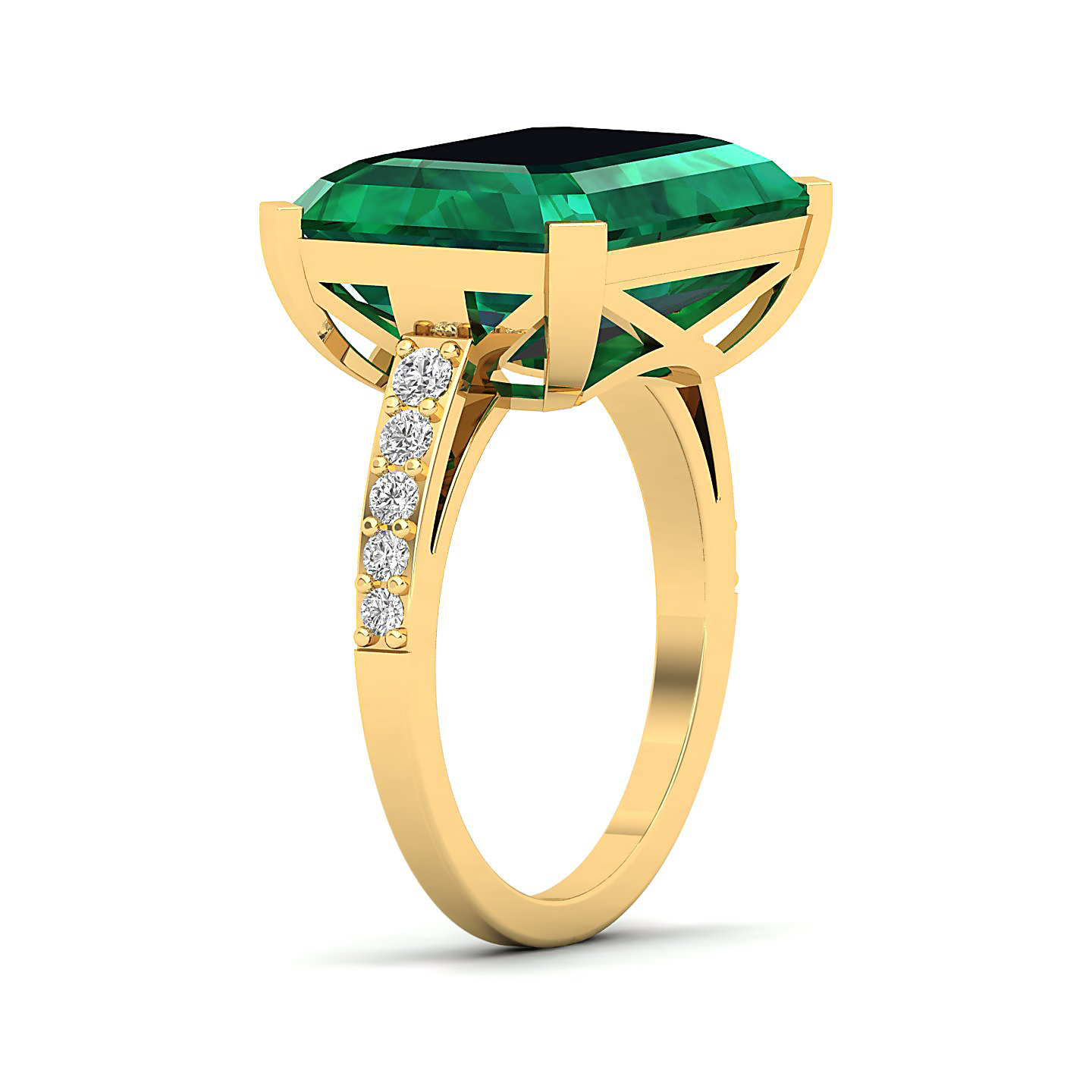 The Subtle Single Stone Emerald Ring