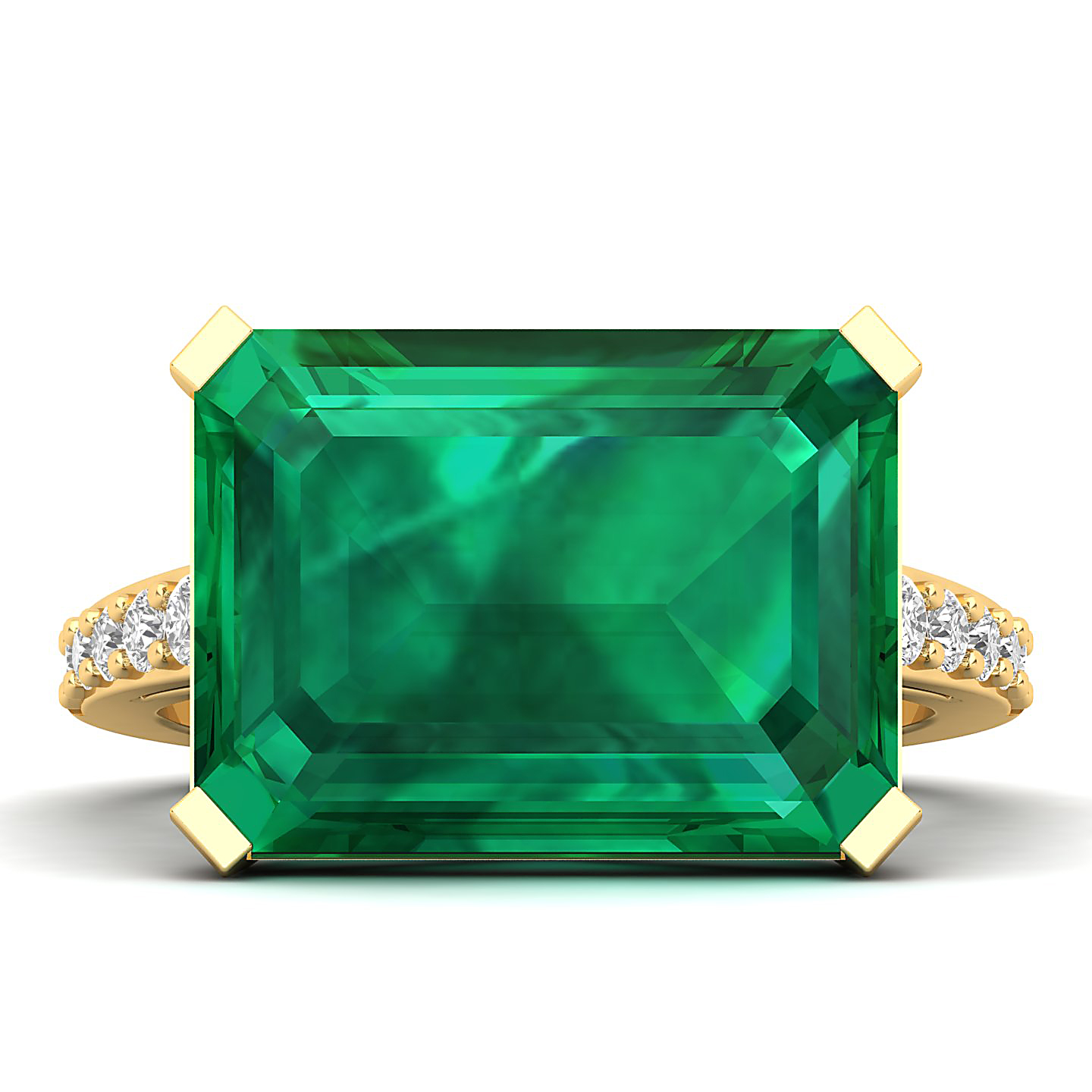 The Subtle Single Stone Emerald Ring