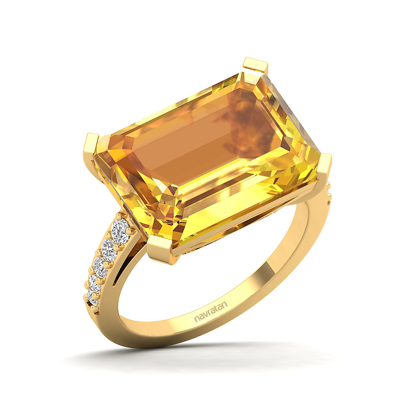 The Subtle Single Stone Yellow Sapphire Ring