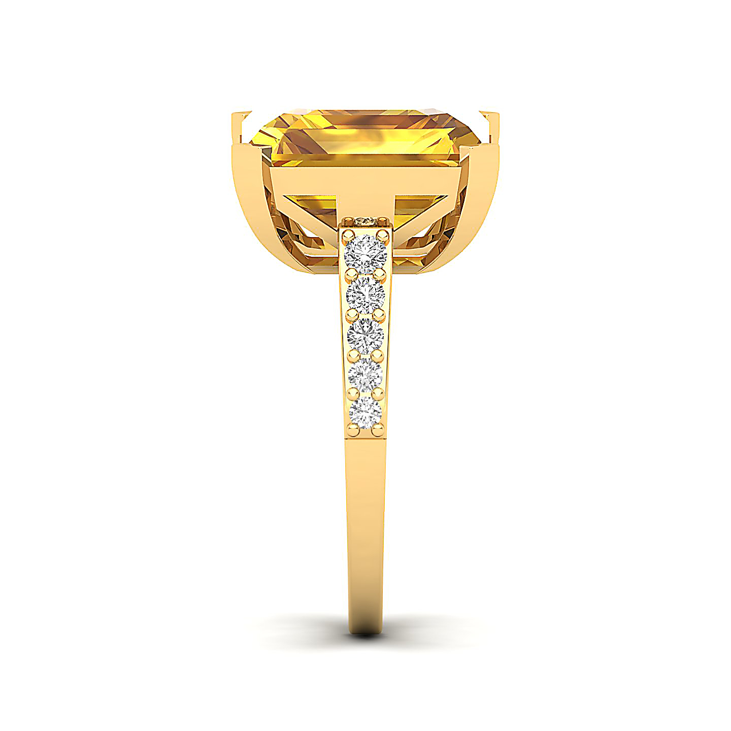 The Subtle Single Stone Yellow Sapphire Ring