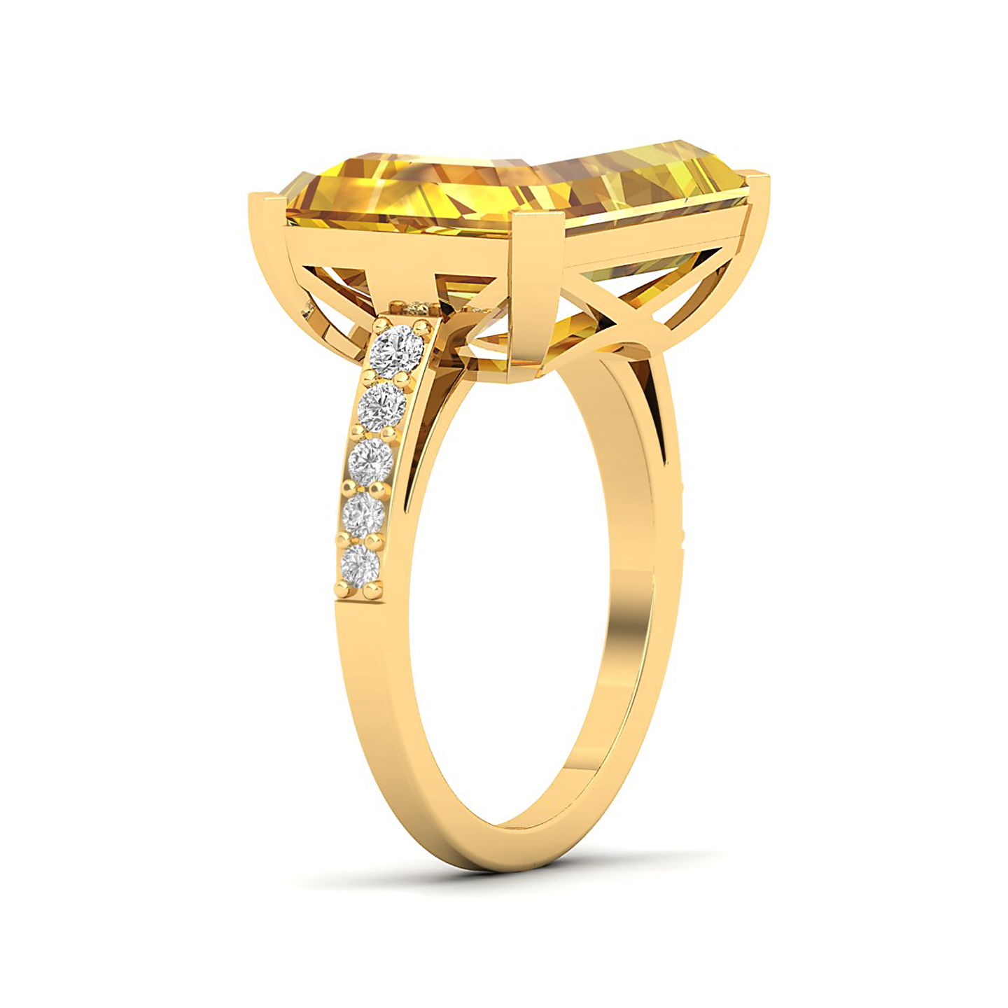 The Subtle Single Stone Yellow Sapphire Ring