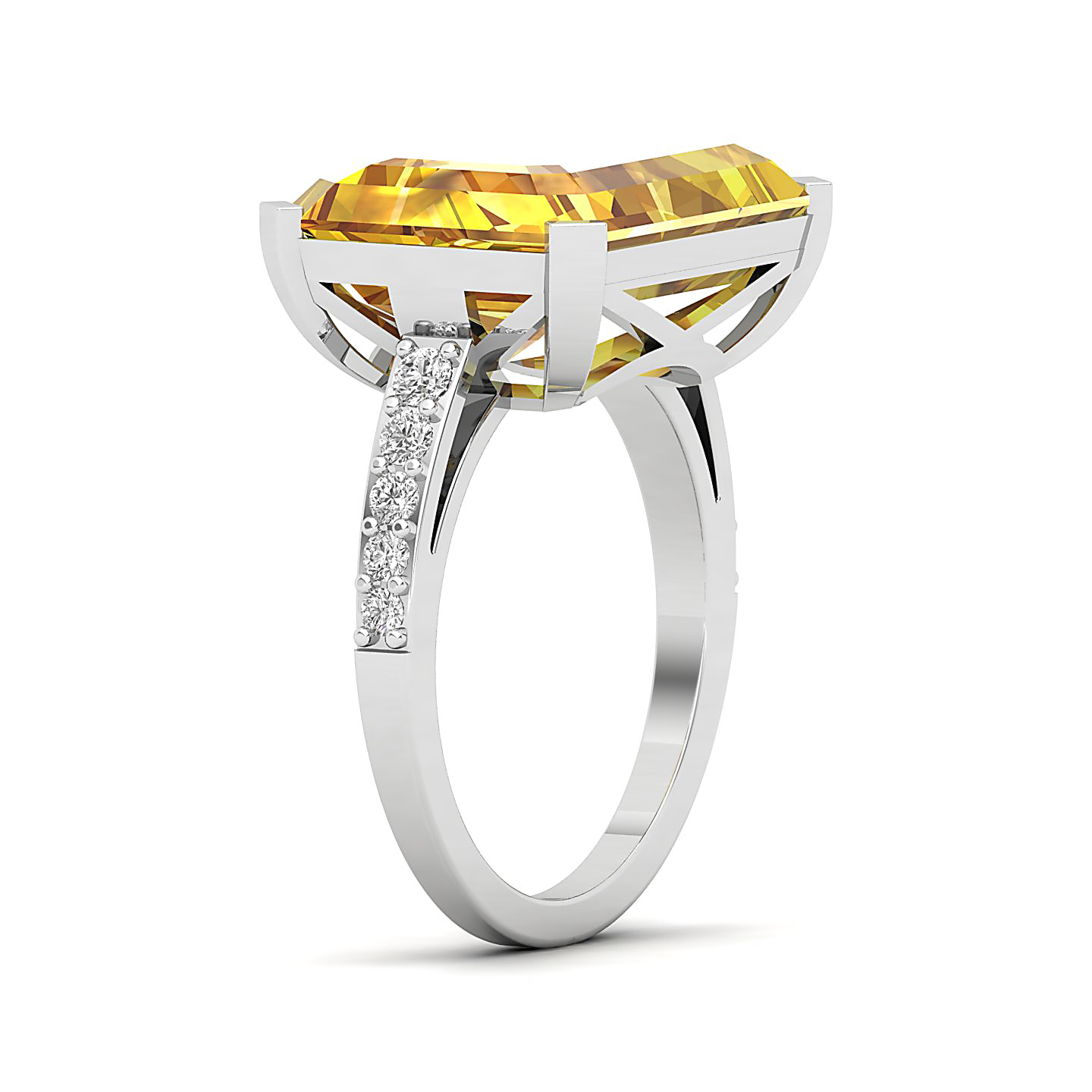 The Subtle Single Stone Yellow Sapphire Ring
