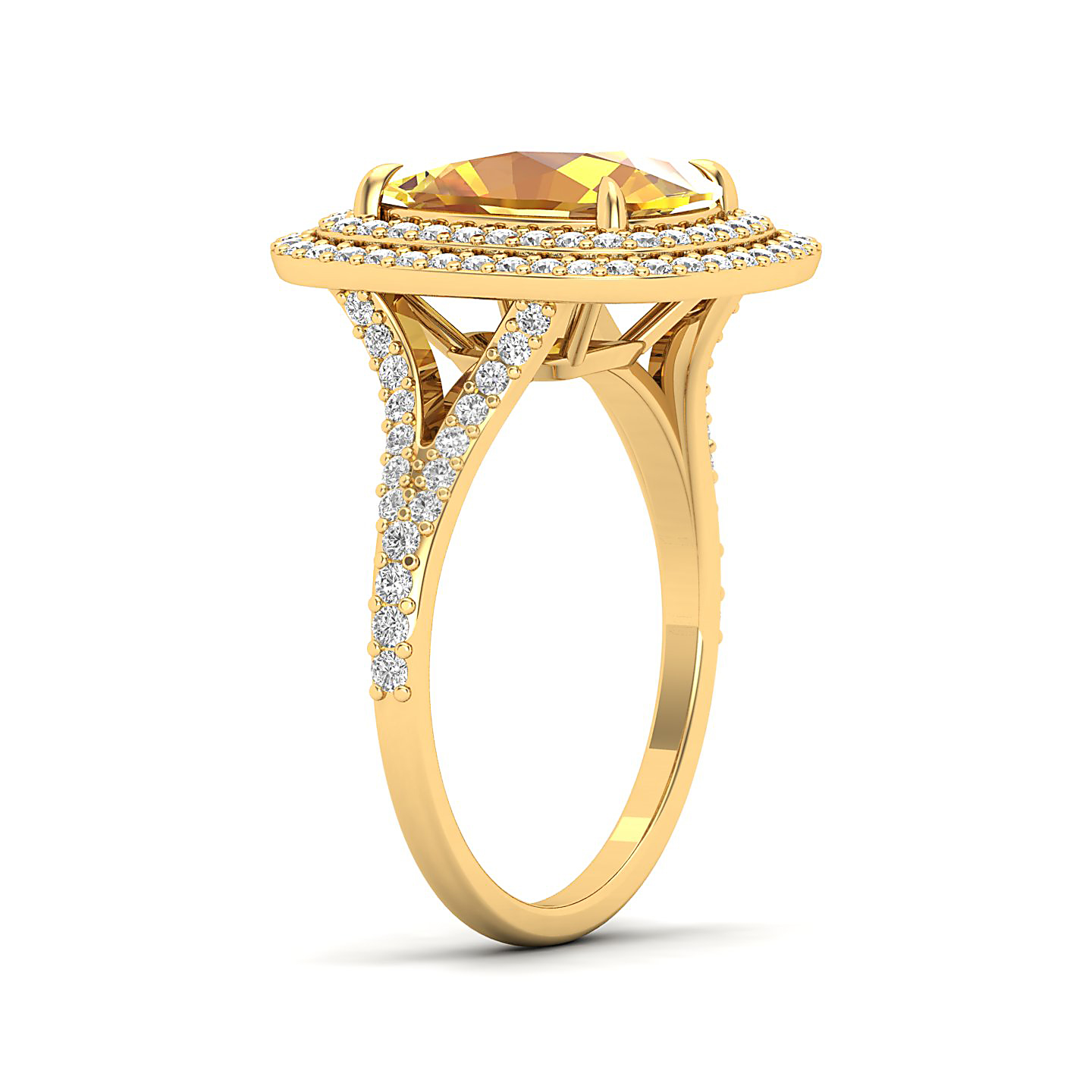 The Sunshine Prolonges Yellow Sapphire Ring