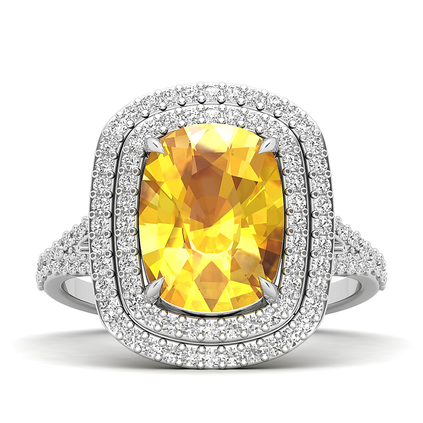 The Sunshine Prolonges Yellow Sapphire Ring