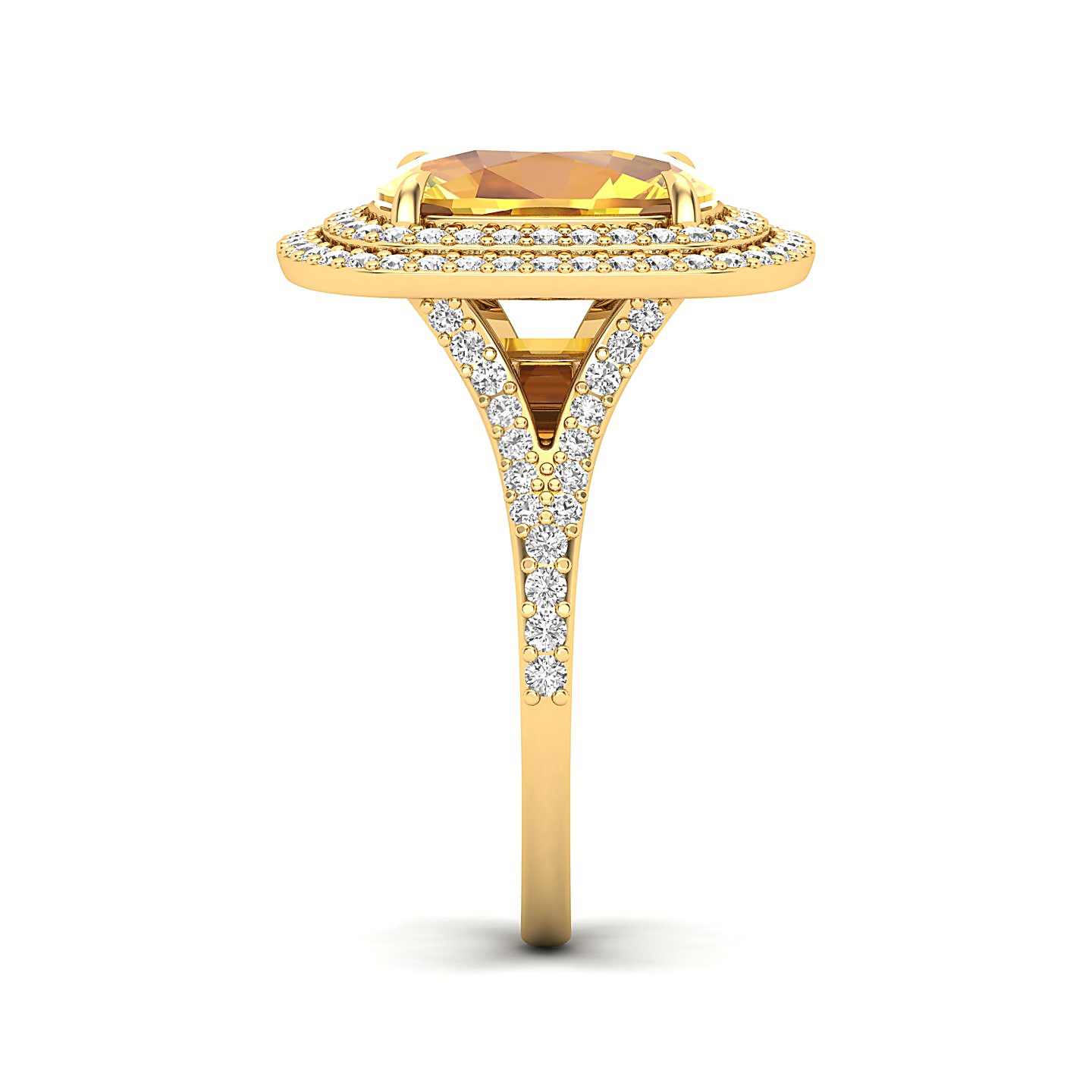 The Sunshine Prolonges Yellow Sapphire Ring