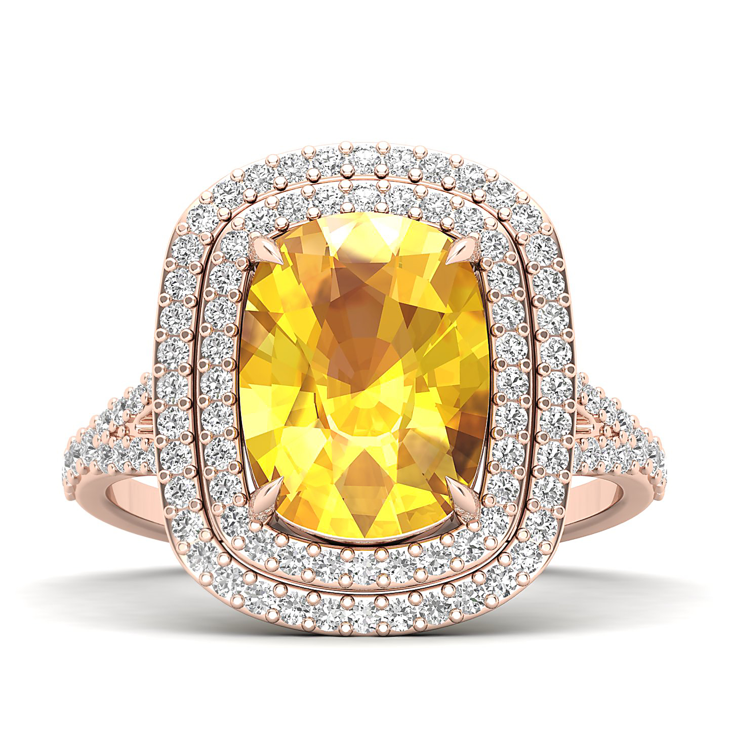 The Sunshine Prolonges Yellow Sapphire Ring