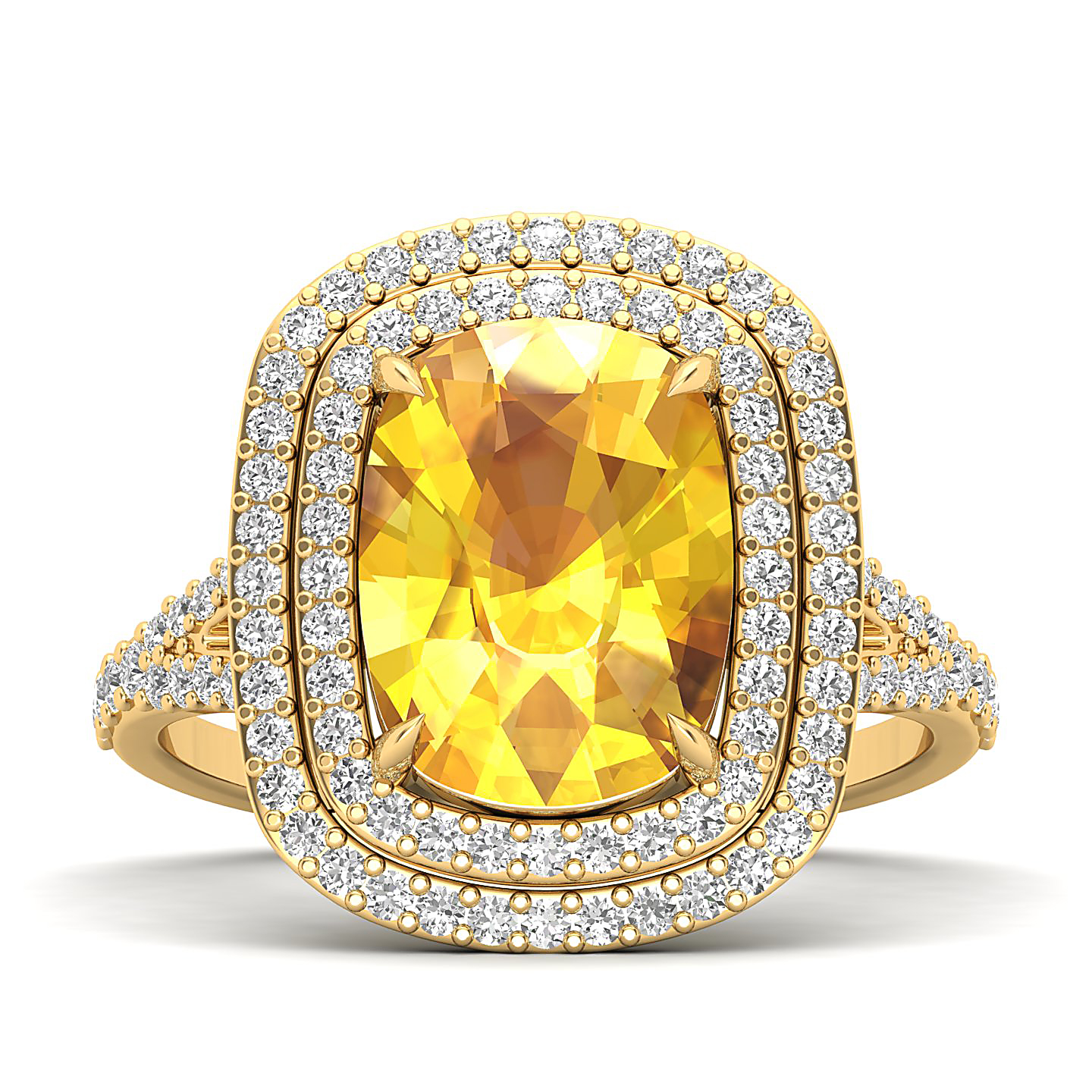 The Sunshine Prolonges Yellow Sapphire Ring