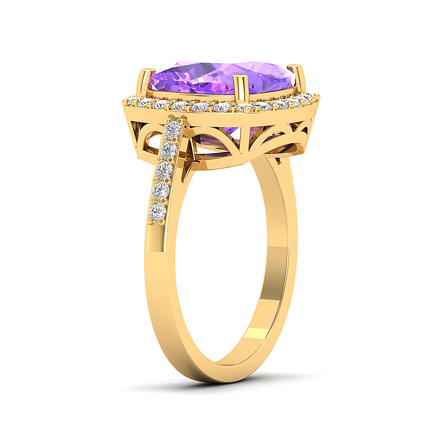 The Timeless Amethyst Gold Ring