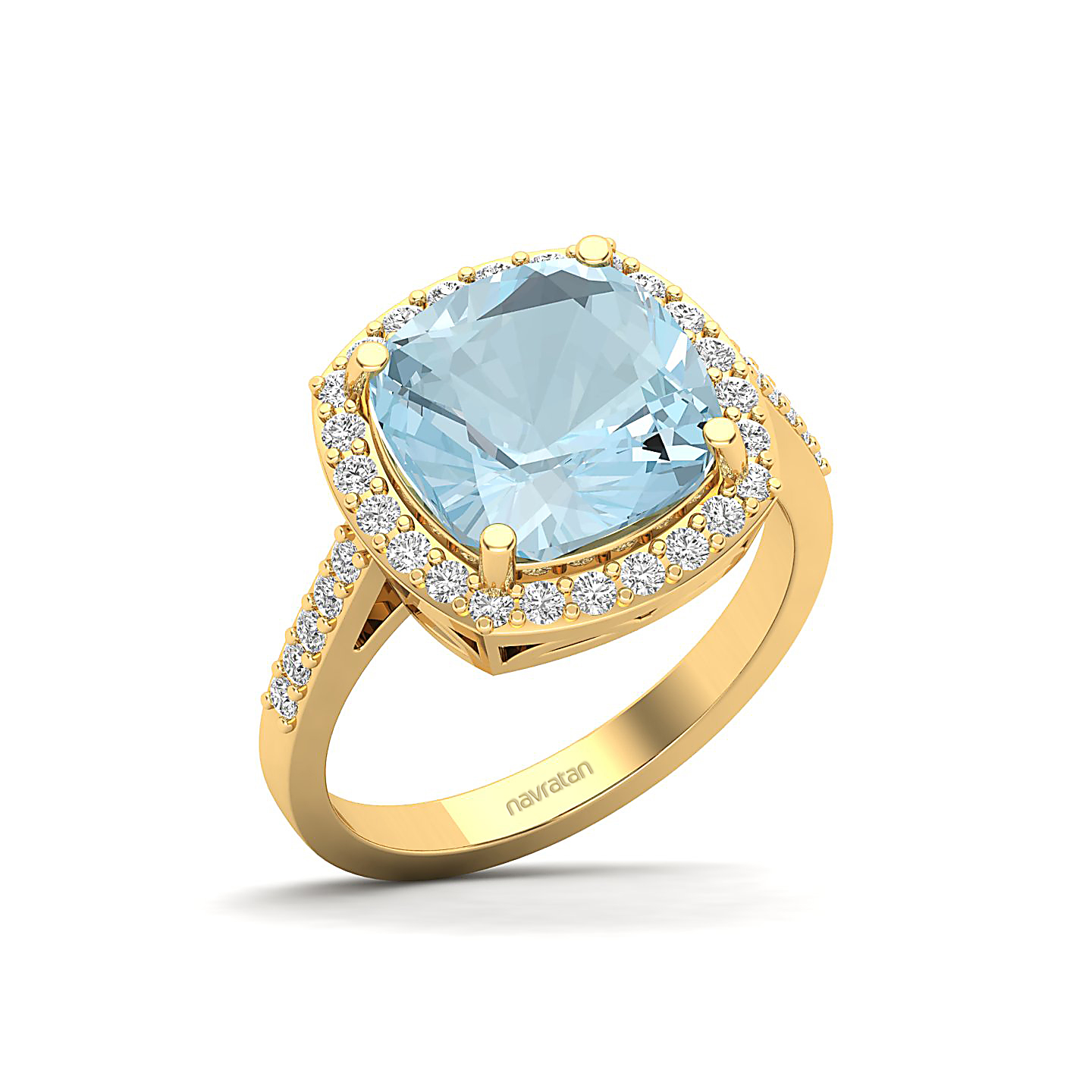 The Timeless Aquamarine Gold Ring