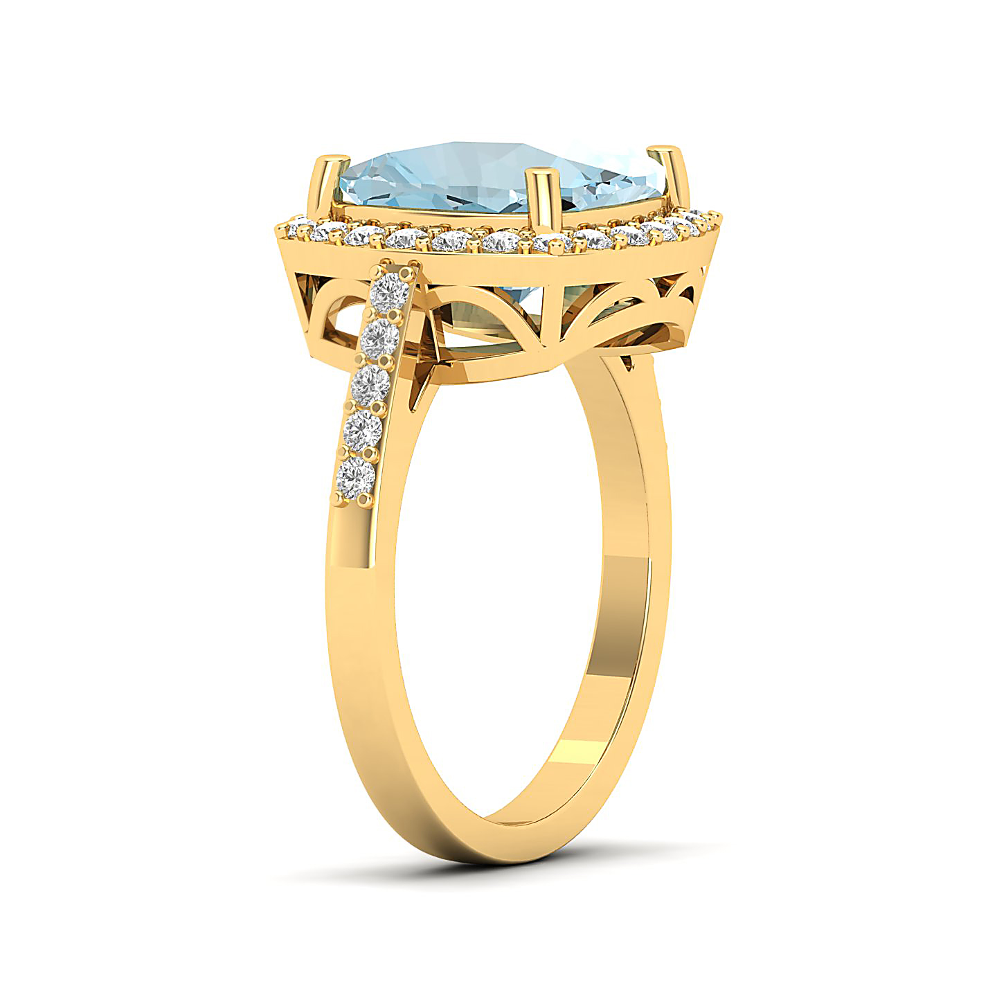 The Timeless Aquamarine Gold Ring