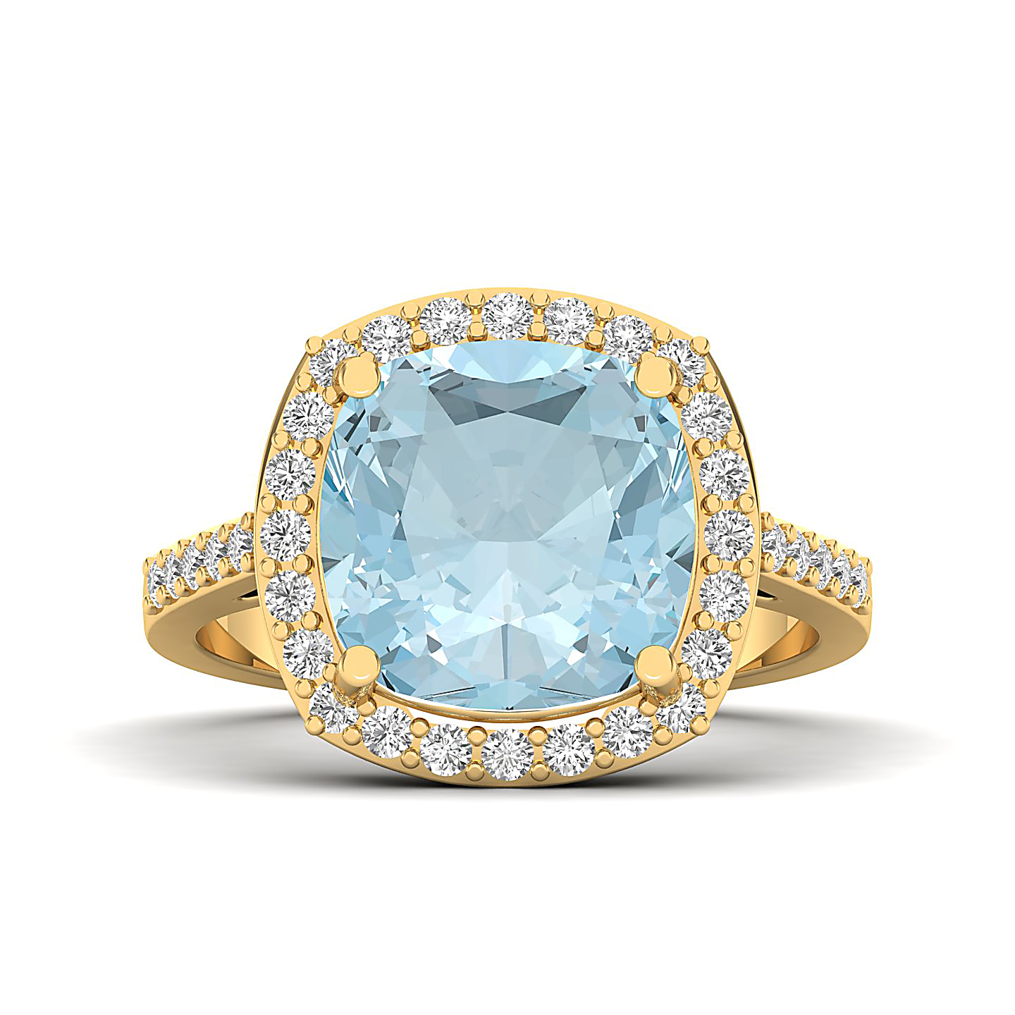 The Timeless Aquamarine Gold Ring
