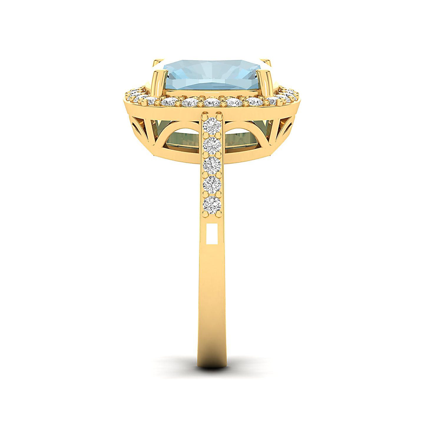 The Timeless Aquamarine Gold Ring