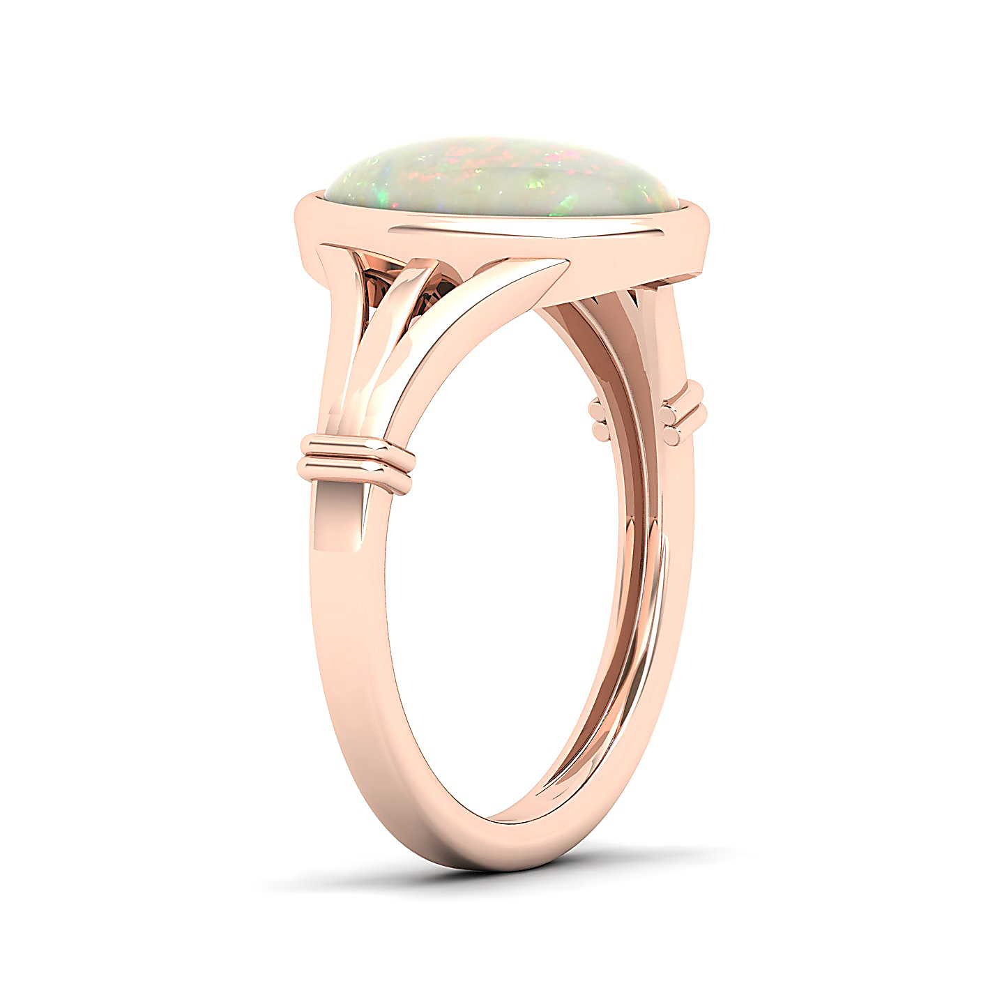The Timeless Bezel Opal Ring