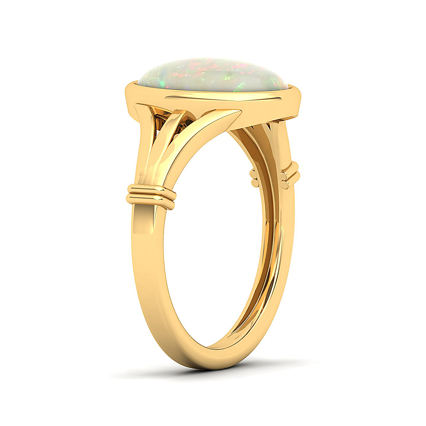 The Timeless Bezel Opal Ring