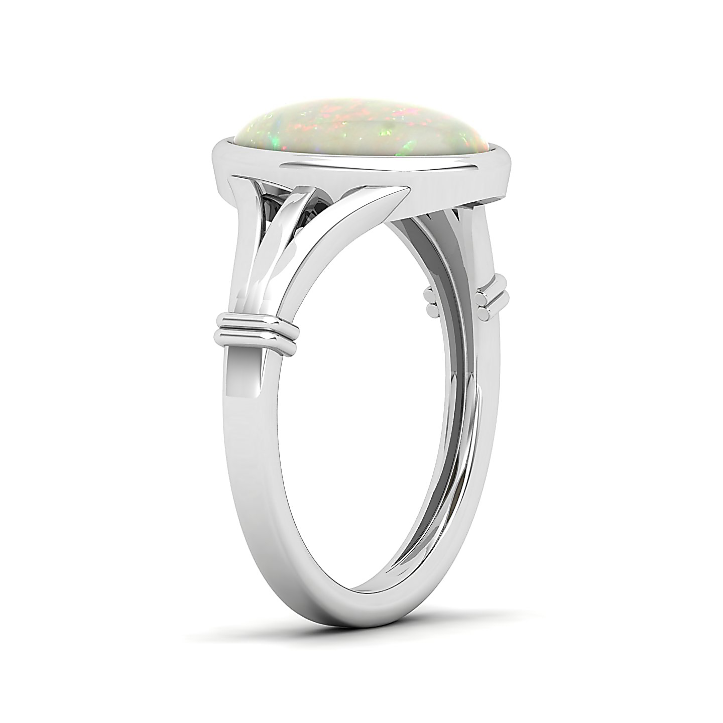 The Timeless Bezel Opal Ring
