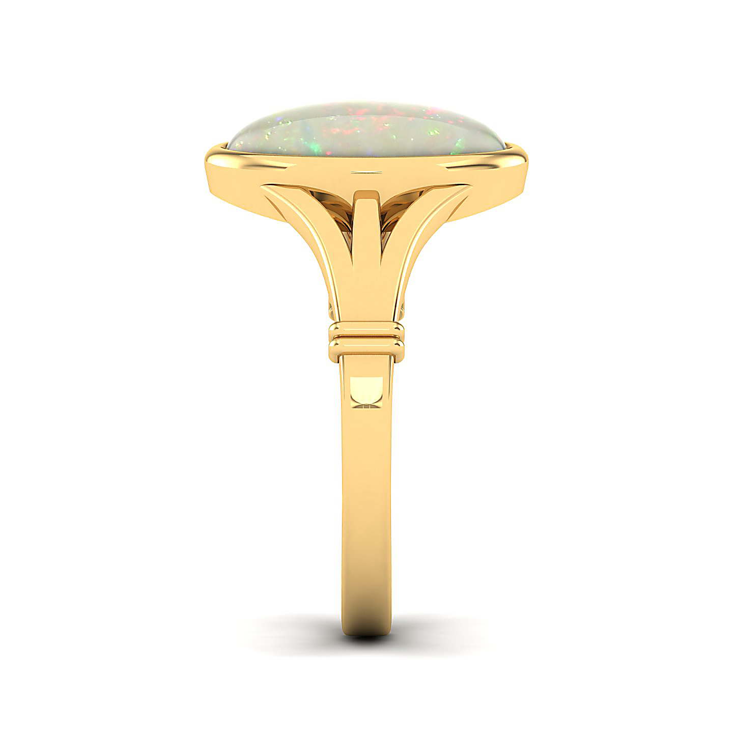 The Timeless Bezel Opal Ring