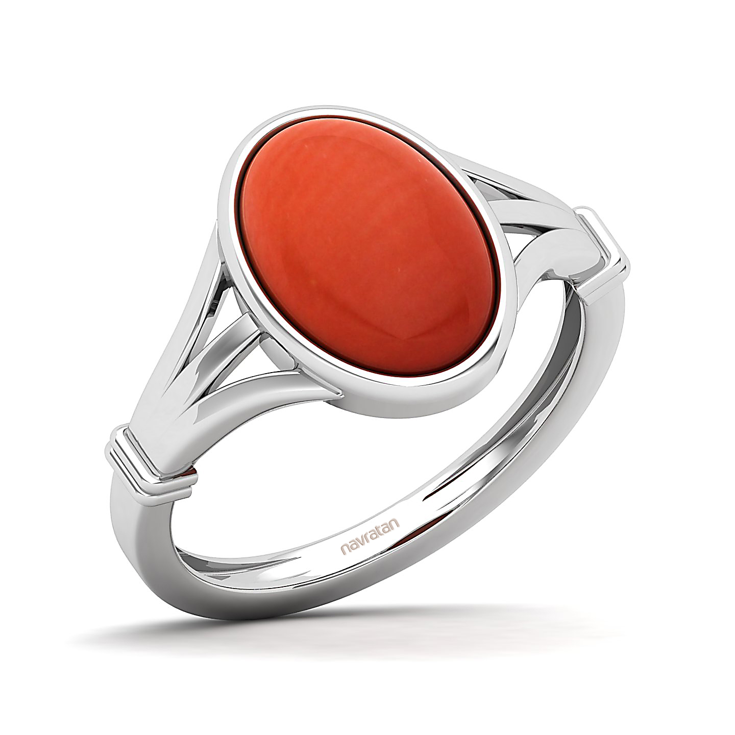The Timeless Bezel Red Coral Ring