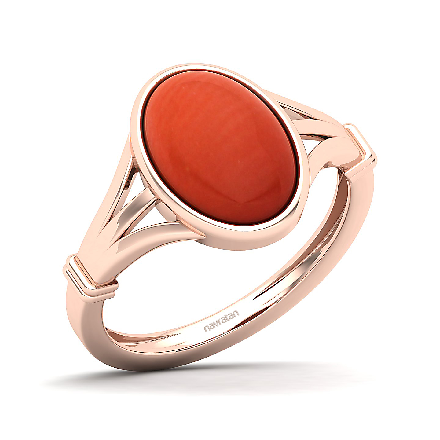 The Timeless Bezel Red Coral Ring