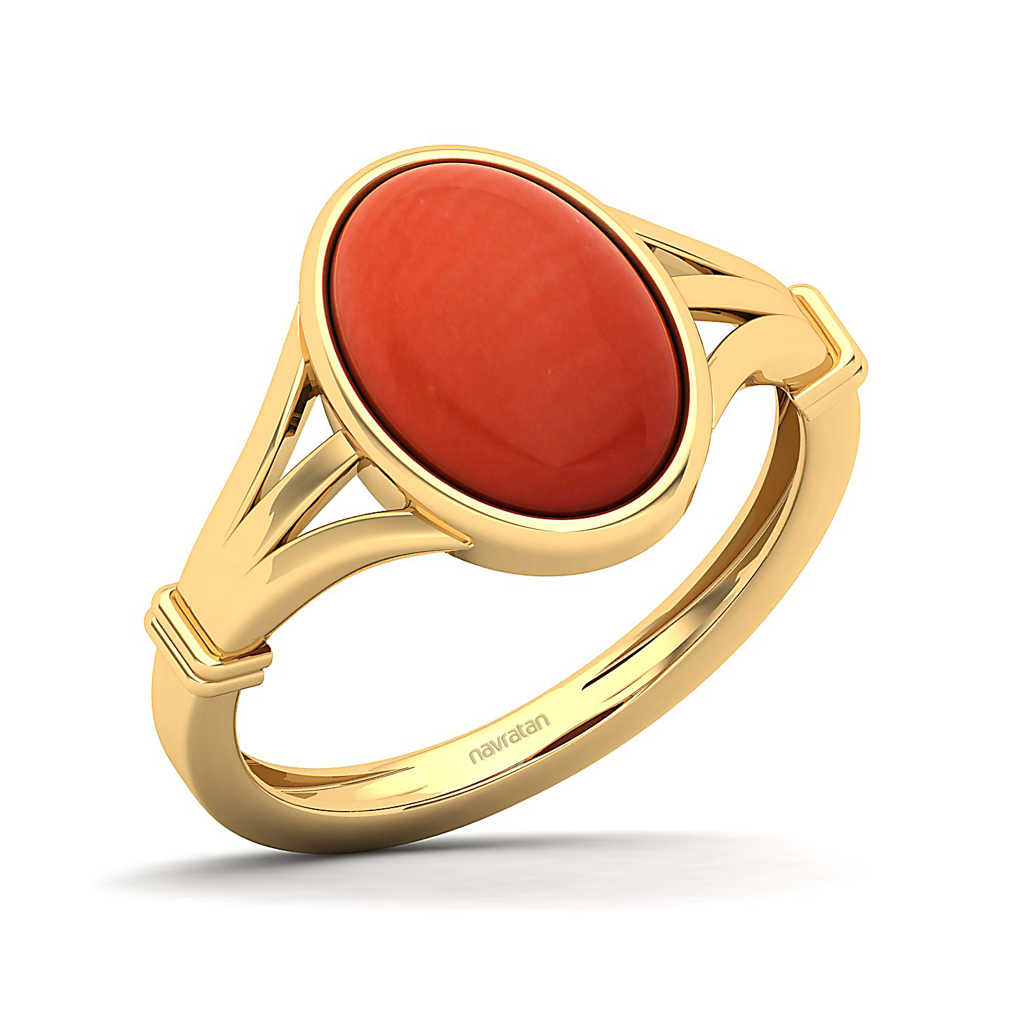 The Timeless Bezel Red Coral Ring