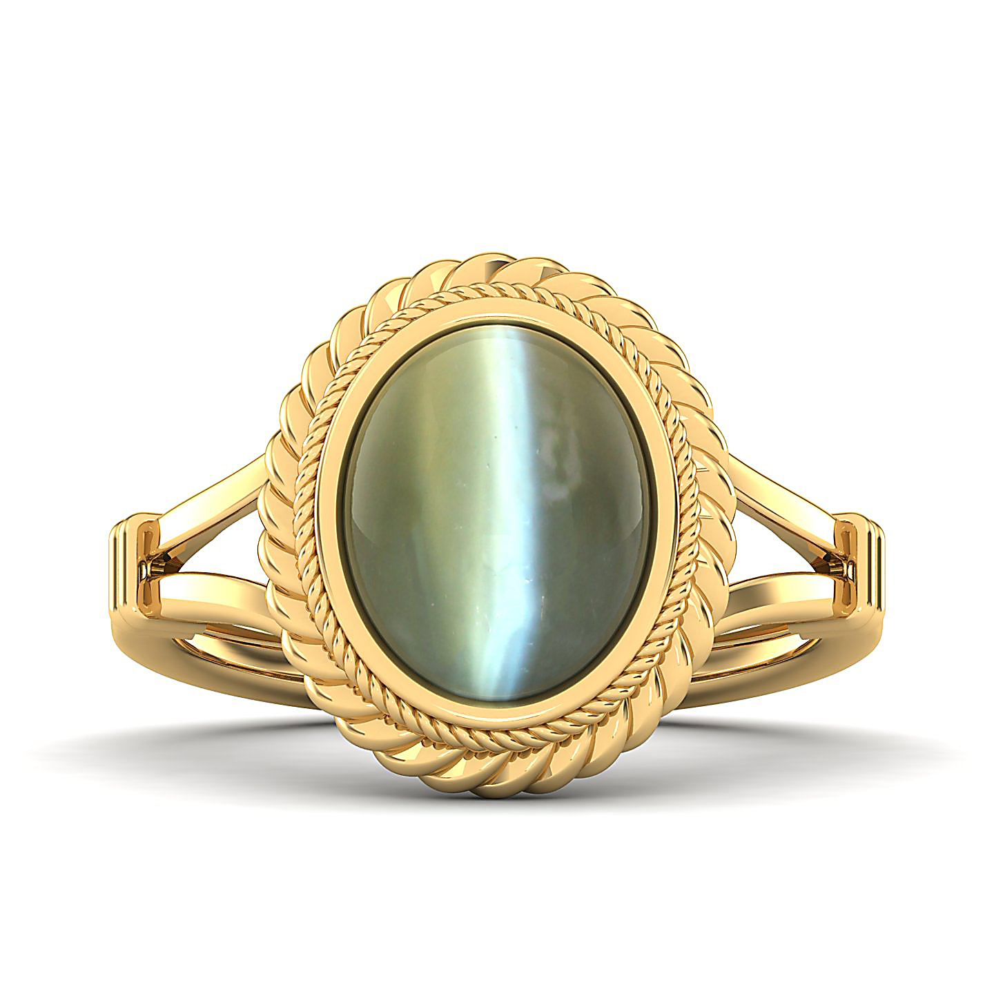 The Triumphant Halo Cat's Eye Ring
