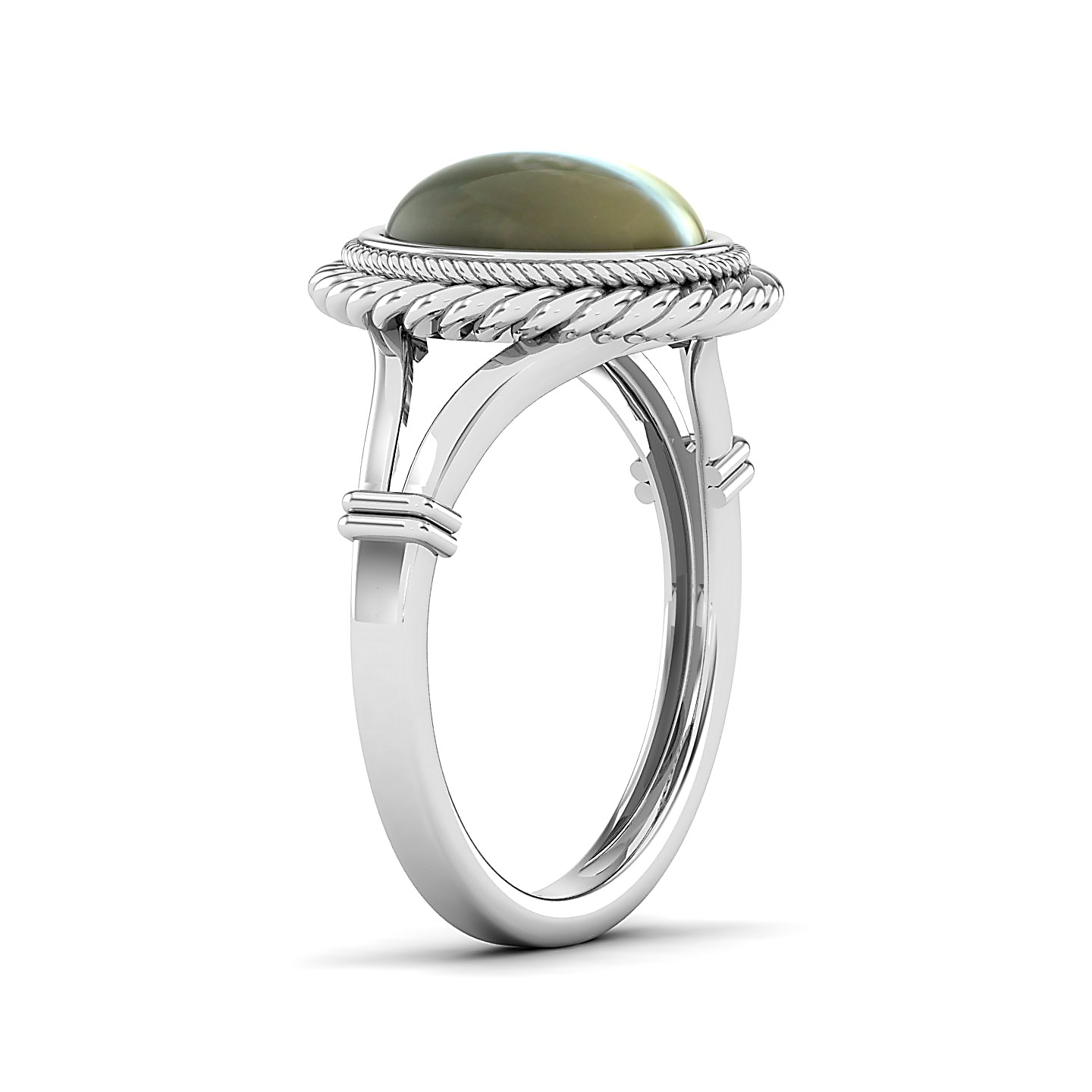 The Triumphant Halo Cat's Eye Ring