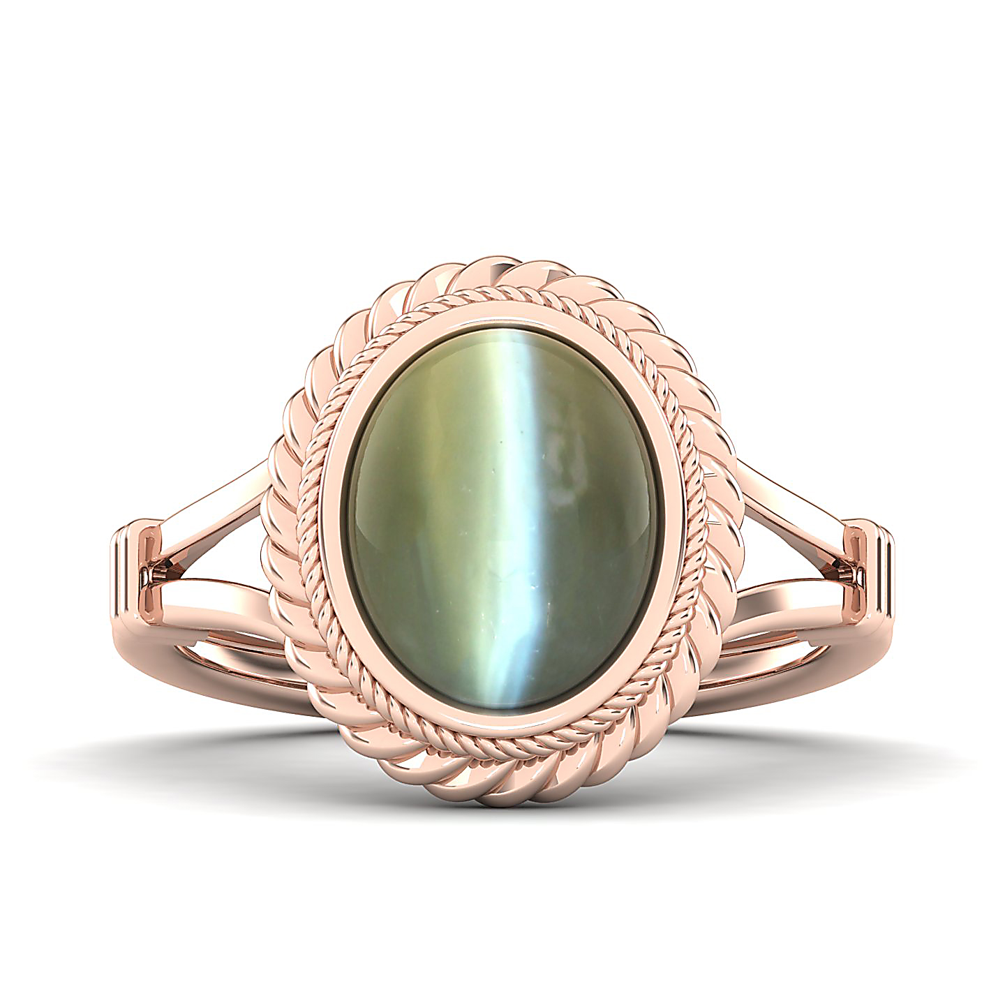 The Triumphant Halo Cat's Eye Ring