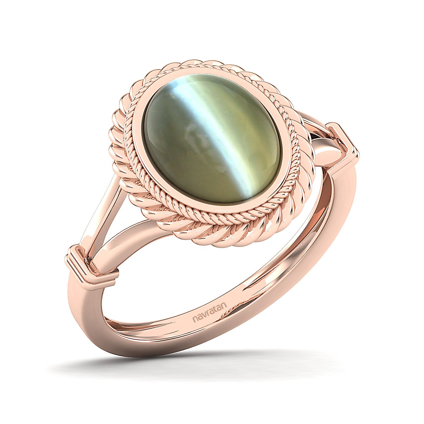 The Triumphant Halo Cat's Eye Ring