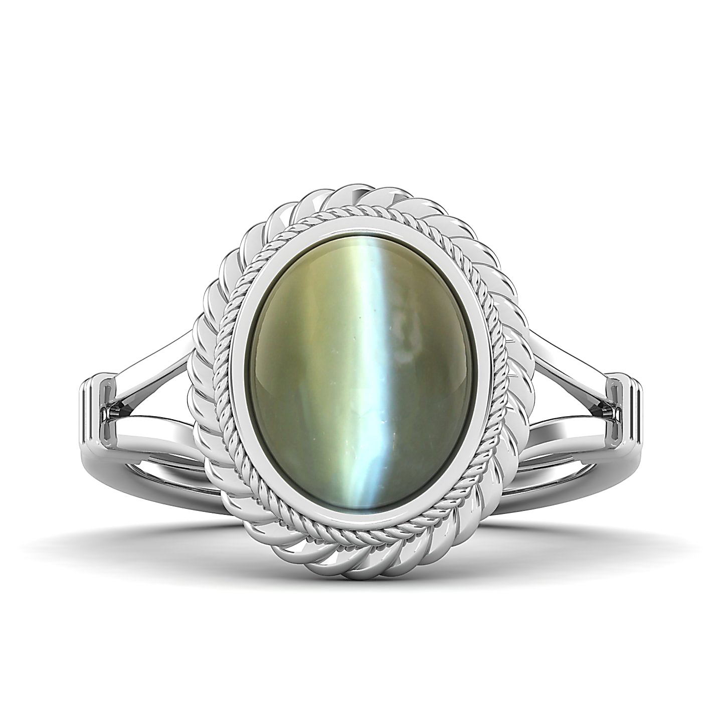 The Triumphant Halo Cat's Eye Ring