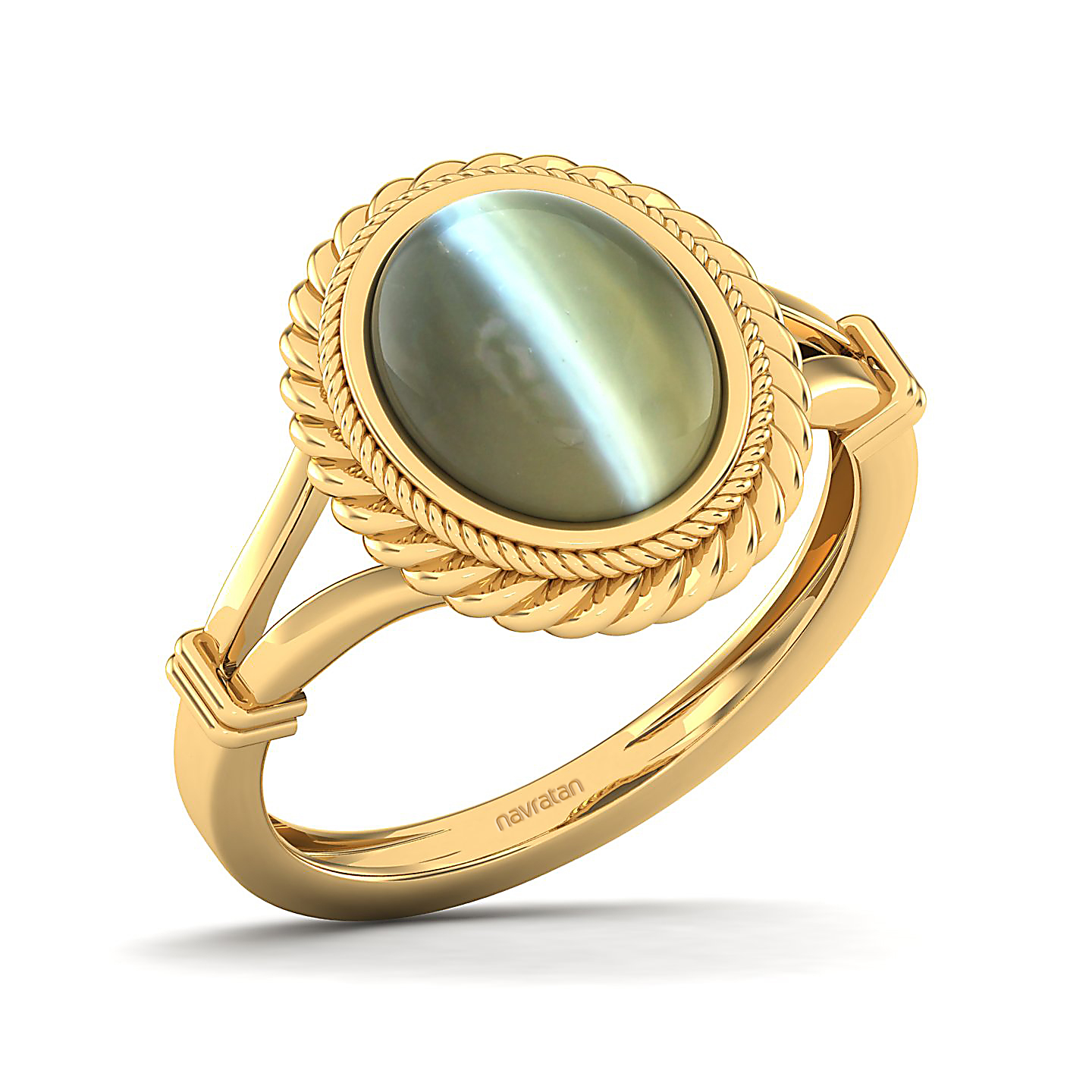 The Triumphant Halo Cat's Eye Ring