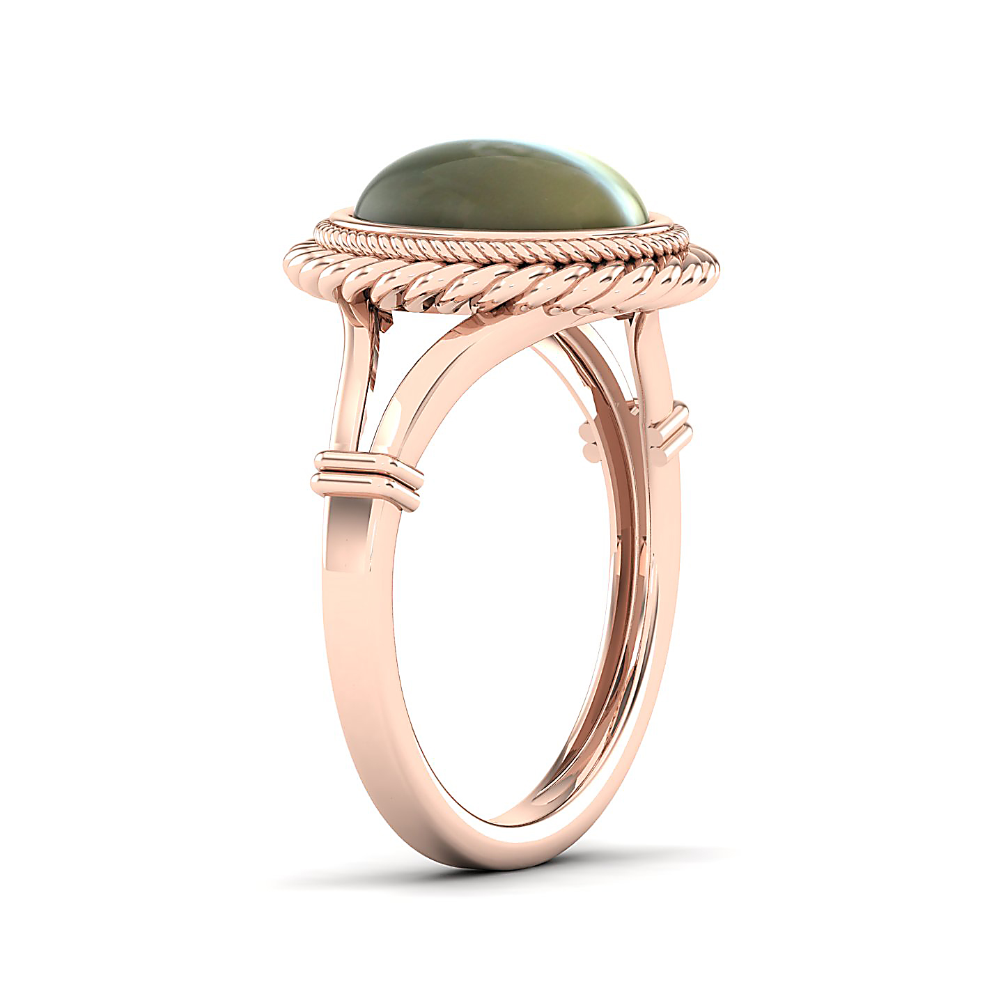 The Triumphant Halo Cat's Eye Ring