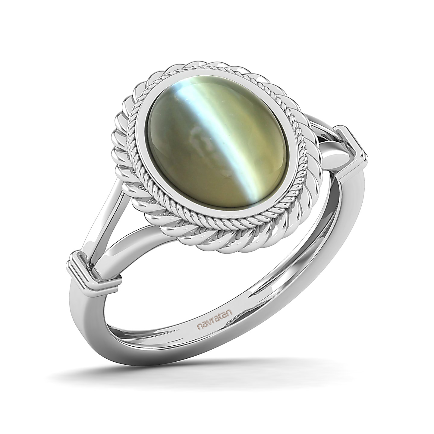The Triumphant Halo Cat's Eye Ring
