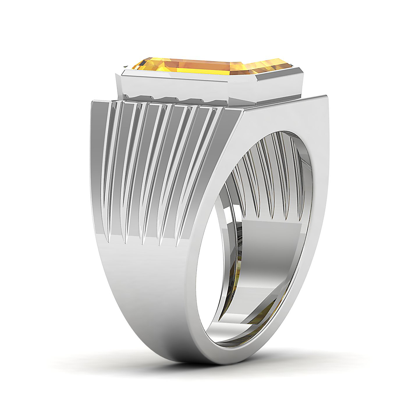 The Valorous Yellow Sapphire Gold Ring
