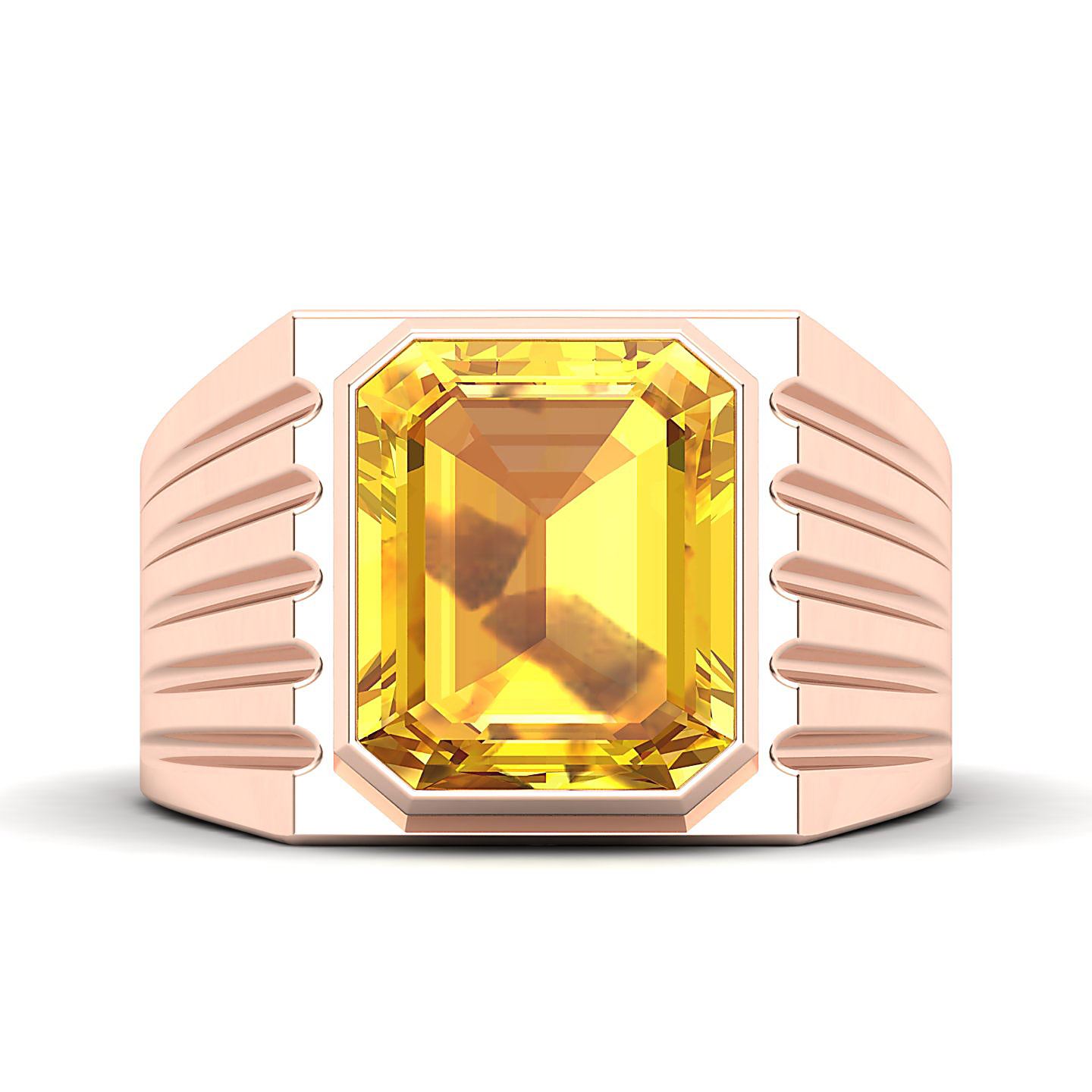 The Valorous Yellow Sapphire Gold Ring