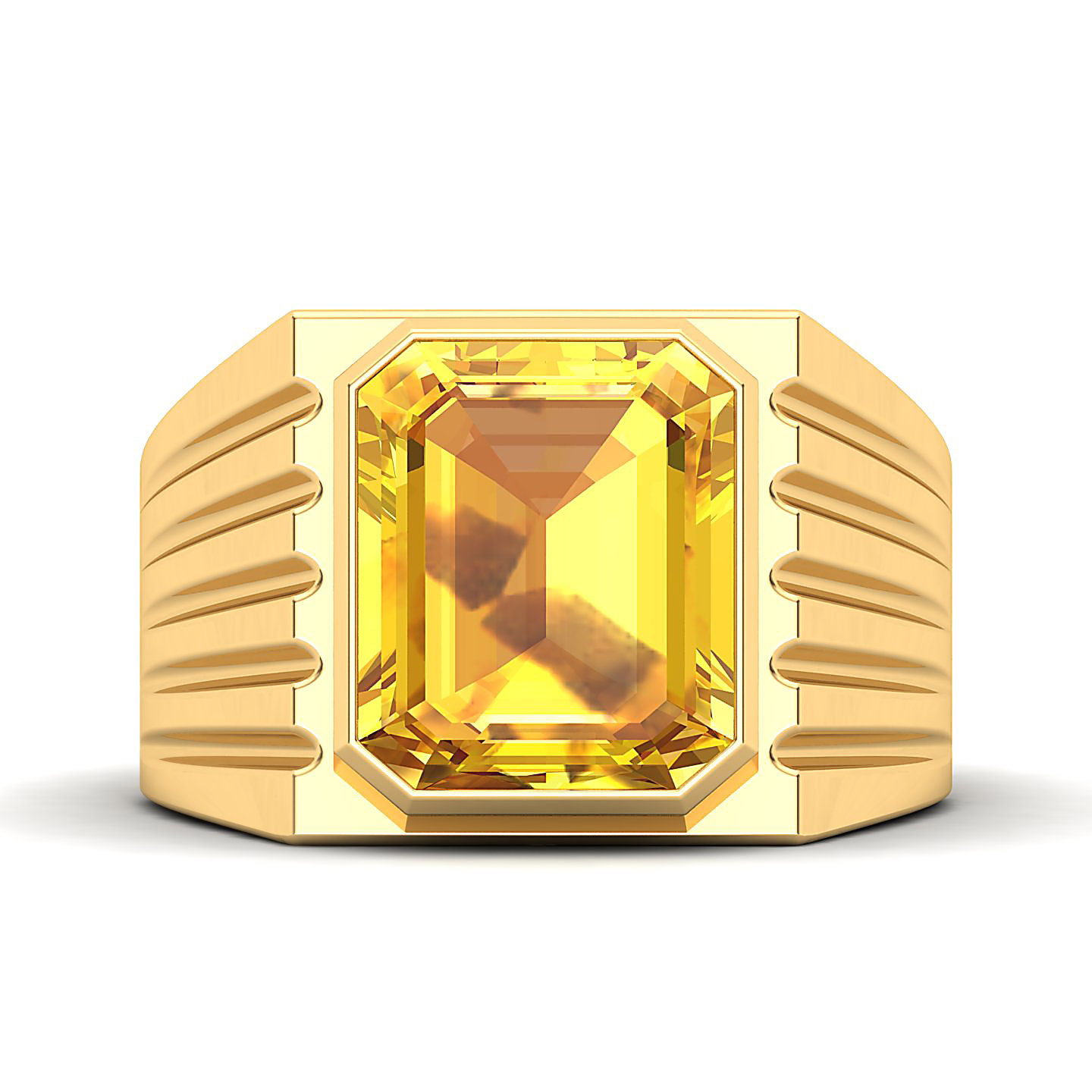 The Valorous Yellow Sapphire Gold Ring