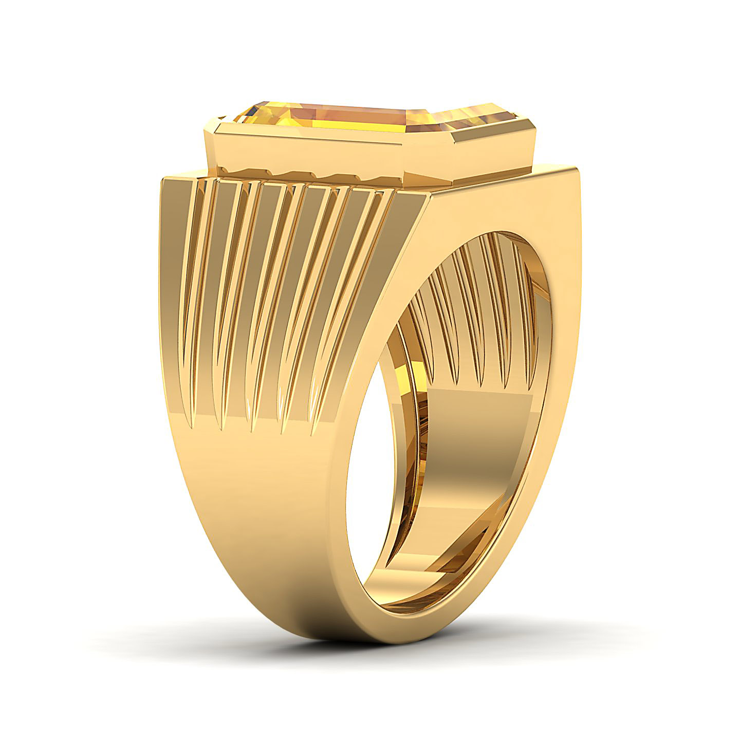 The Valorous Yellow Sapphire Gold Ring