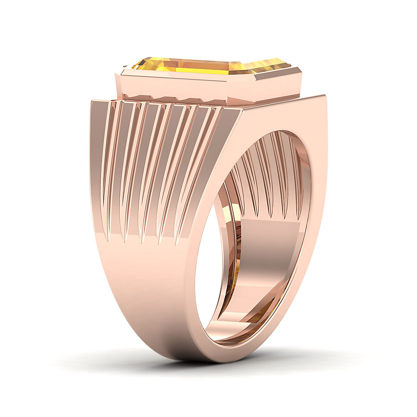 The Valorous Yellow Sapphire Gold Ring