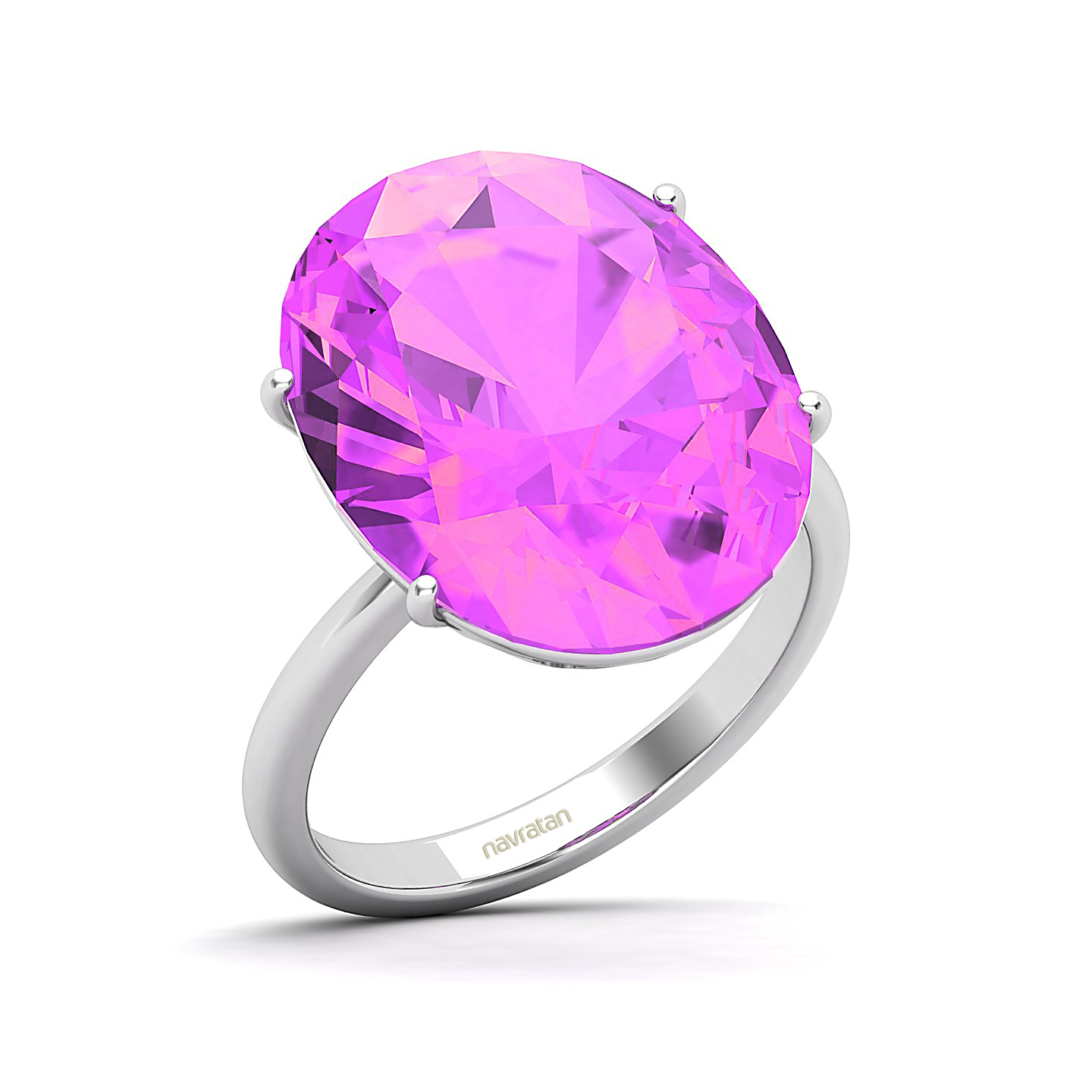 Timeless Tranquility Pink sapphire solitaire ring