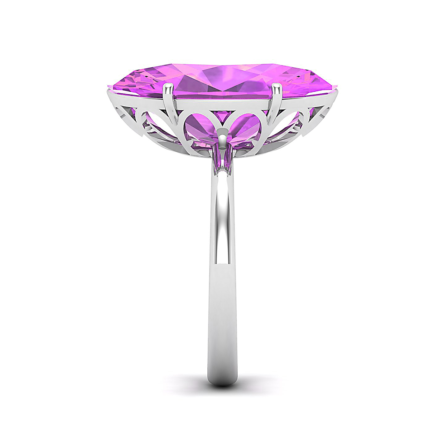 Timeless Tranquility Pink sapphire solitaire ring