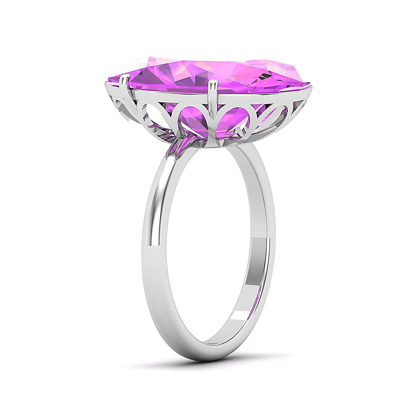 Timeless Tranquility Pink sapphire solitaire ring