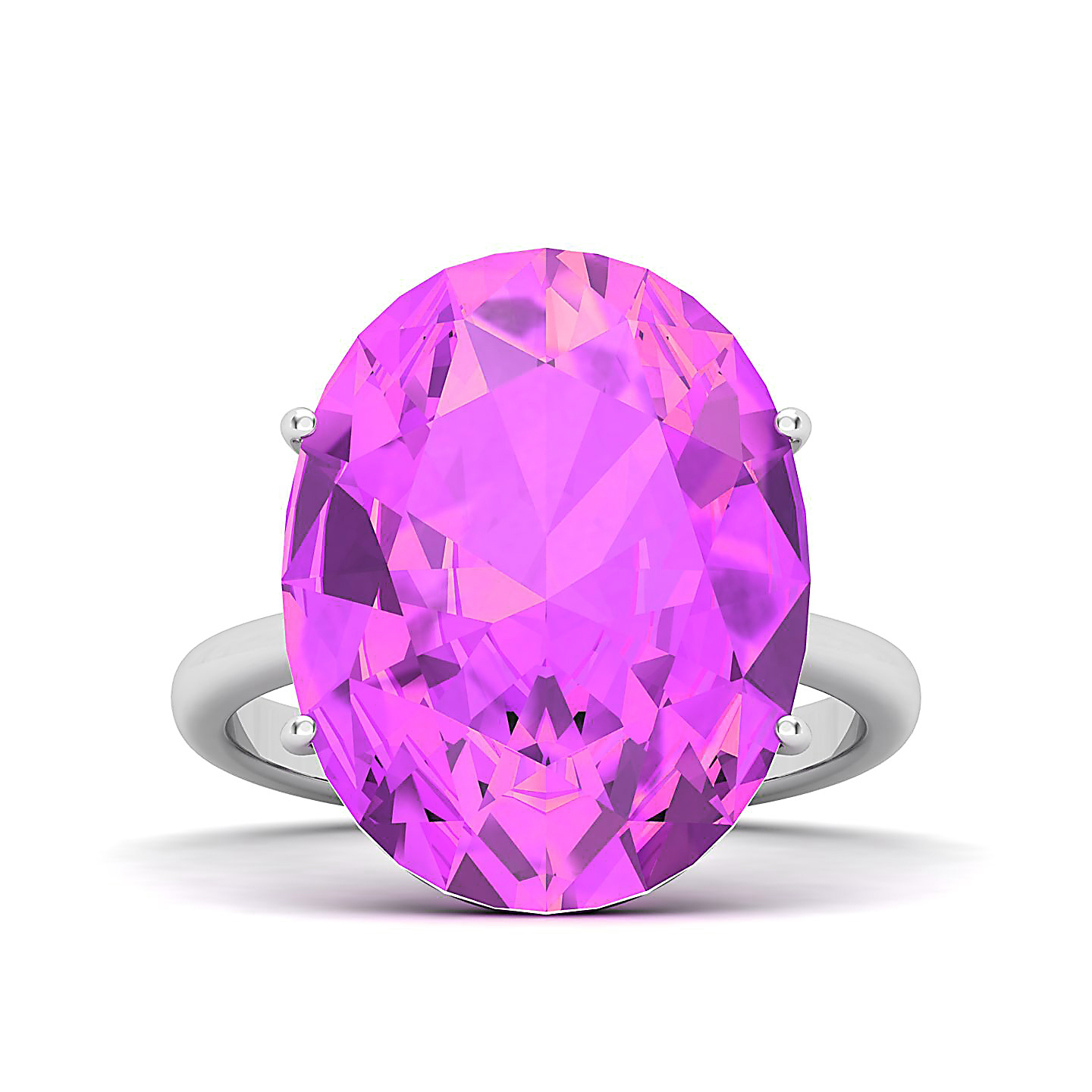 Timeless Tranquility Pink sapphire solitaire ring