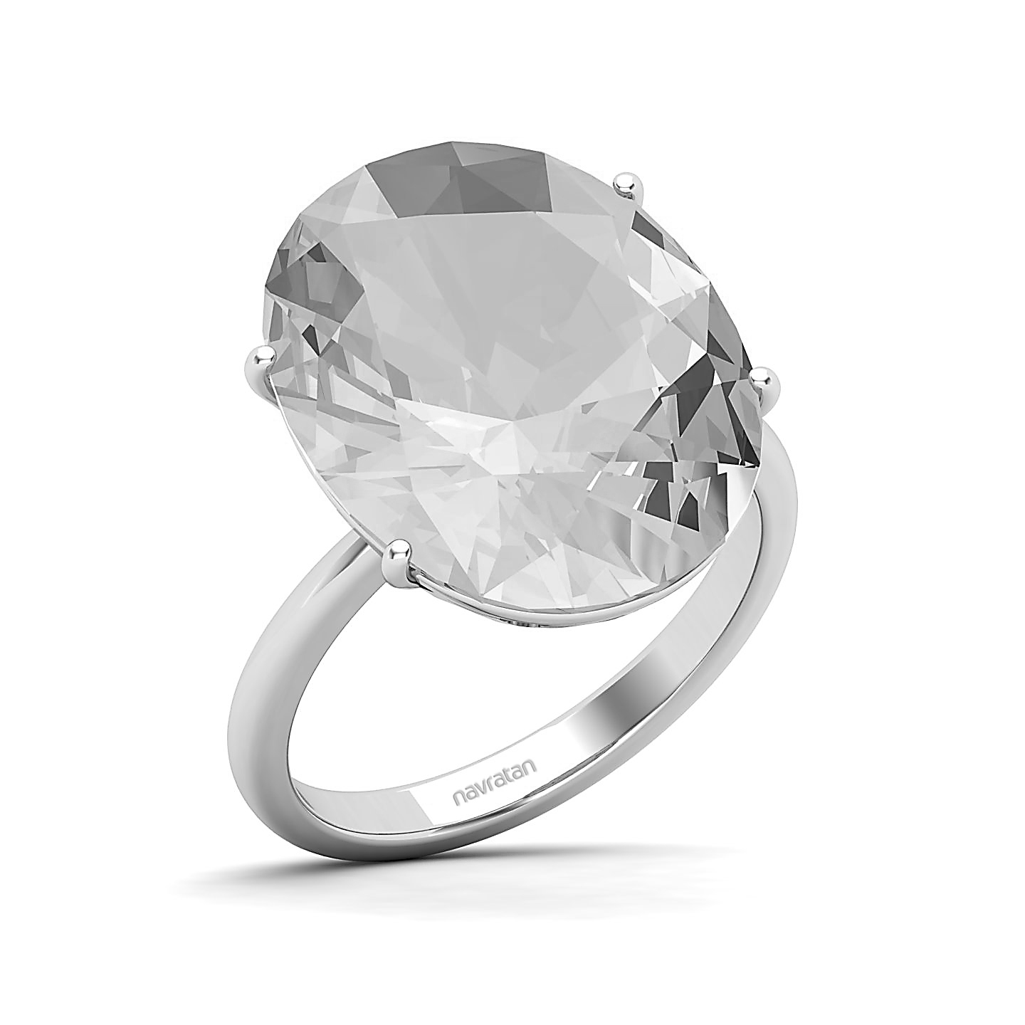 Timeless Tranquility White sapphire solitaire ring